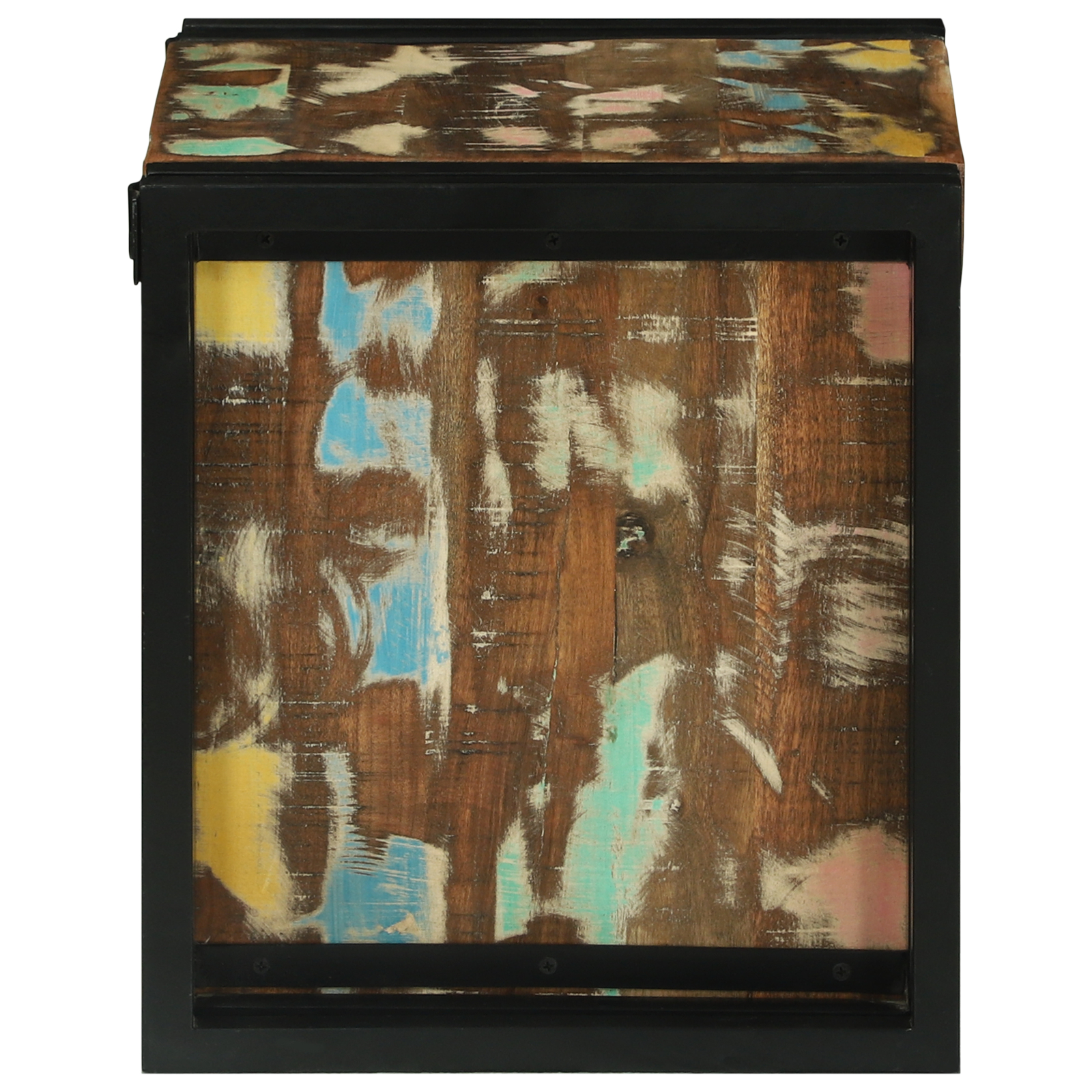 Raft vin 34.5x35x39 cm din lemn reciclat [5]