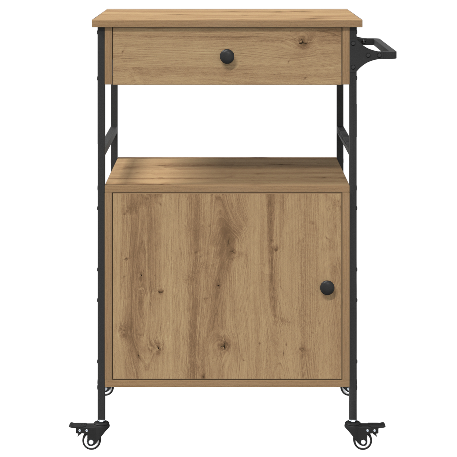 Troler de bucătărie Stejar Artisan 56x43x89.5 cm Lemn Ingineresc [6]