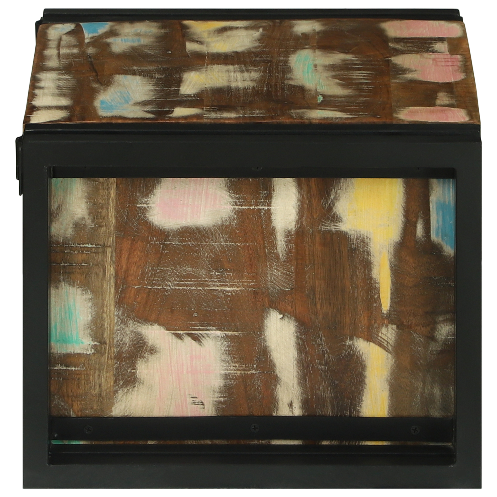 Raft vin 46x35x27.5 cm din lemn recuperat [5]