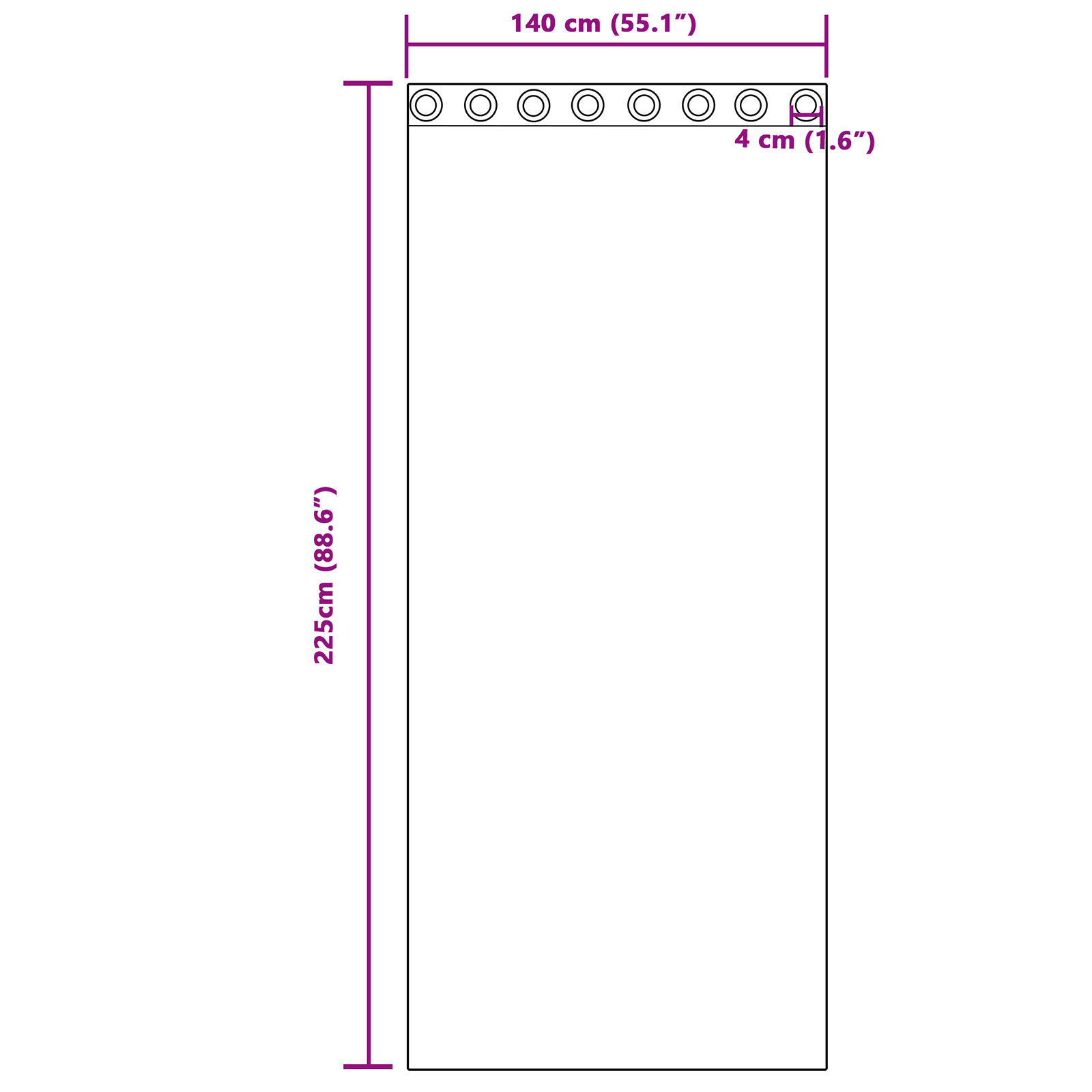 Draperii din catifea 2 bucăți cu gromete Gri 225x140 cm [7]