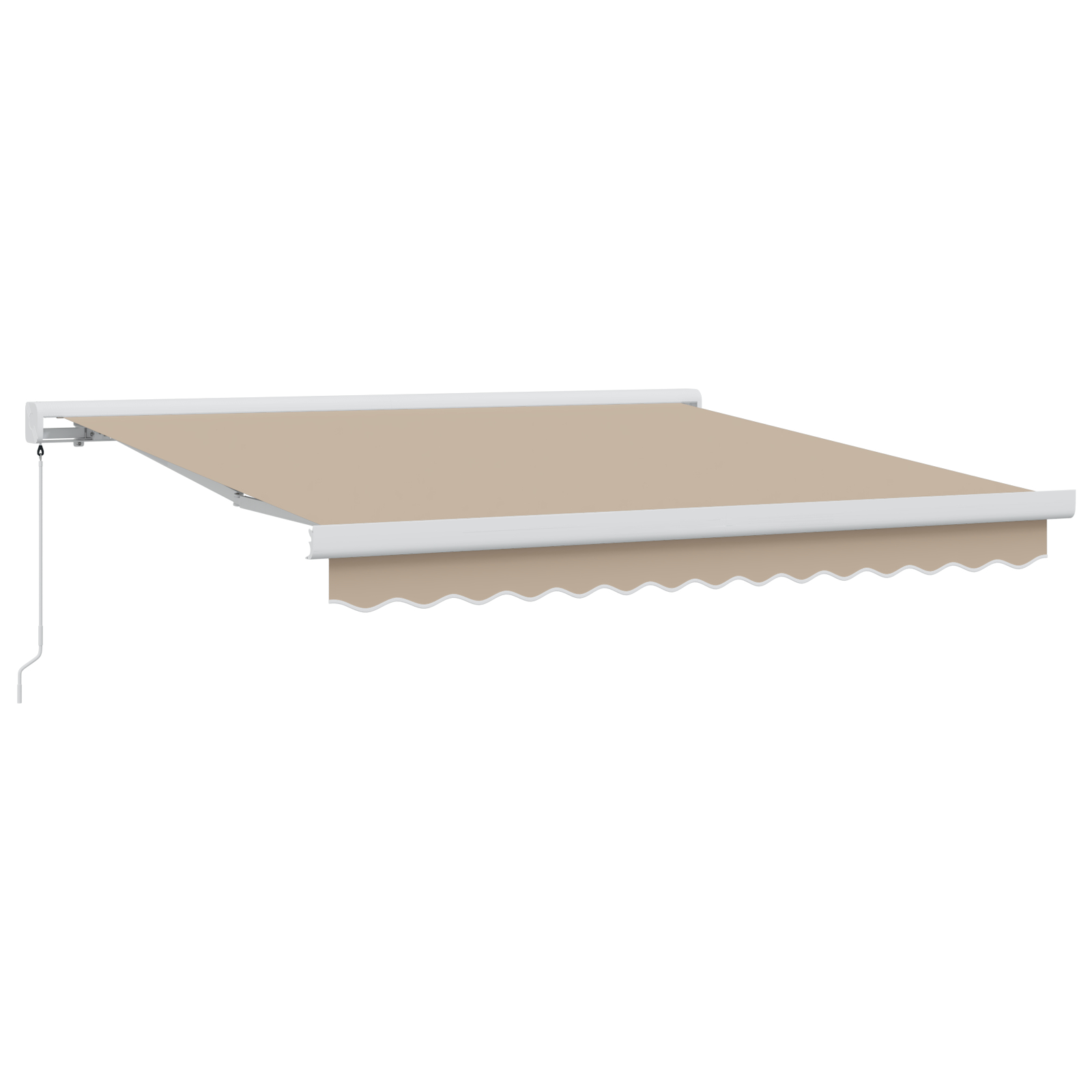 Marchiză manuală retractabilă  Bej 300x250 cm, Țesătură de schimb pentru marchiză  pentru cadru de 3x2.5 m Bej [2]