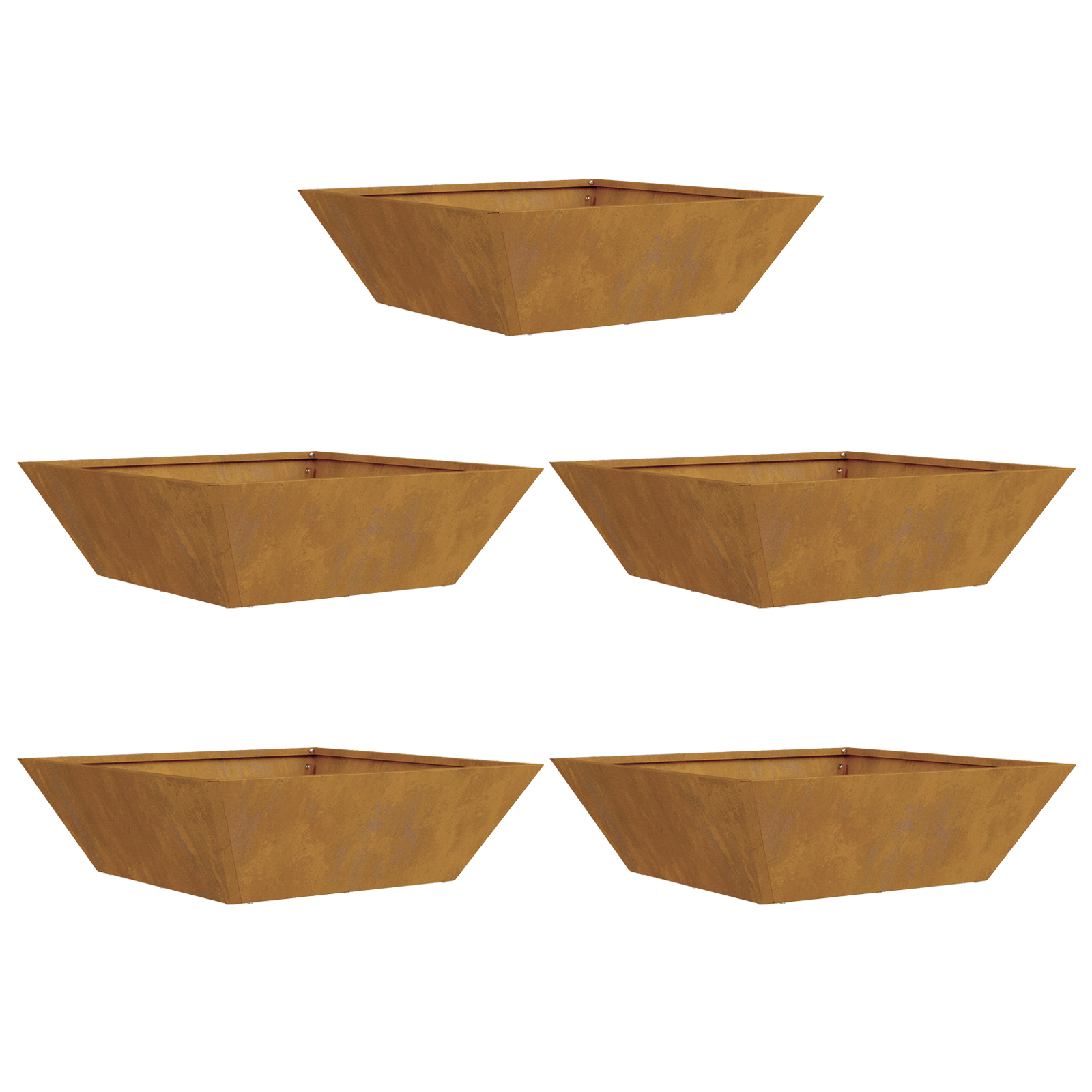 Ghiveci din metal Oțel rezistent la intemperii 50 x 50 x 15 cm [5]