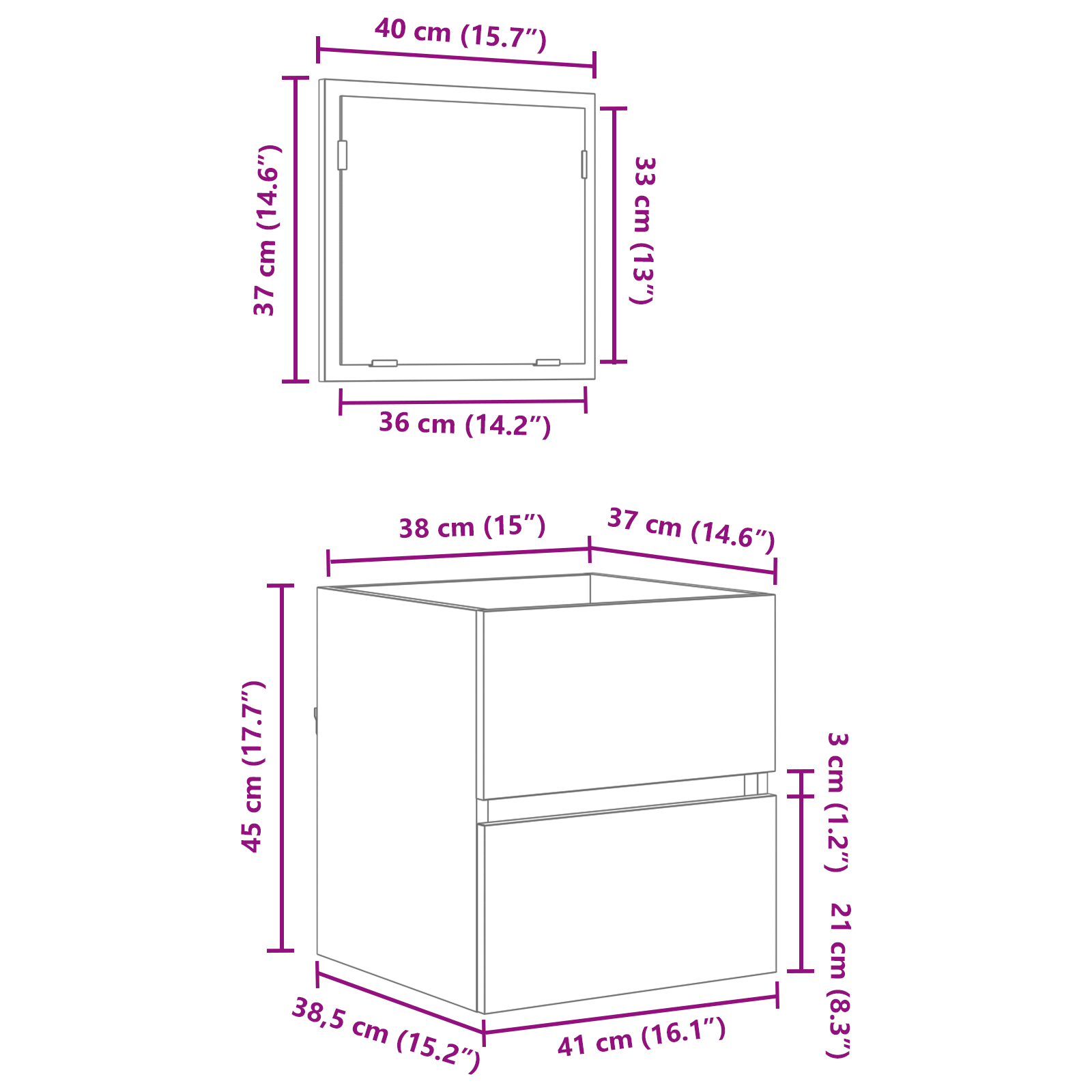 Cabinet de depozitare pentru baie Stejar artizanal MDF Mediu [9]