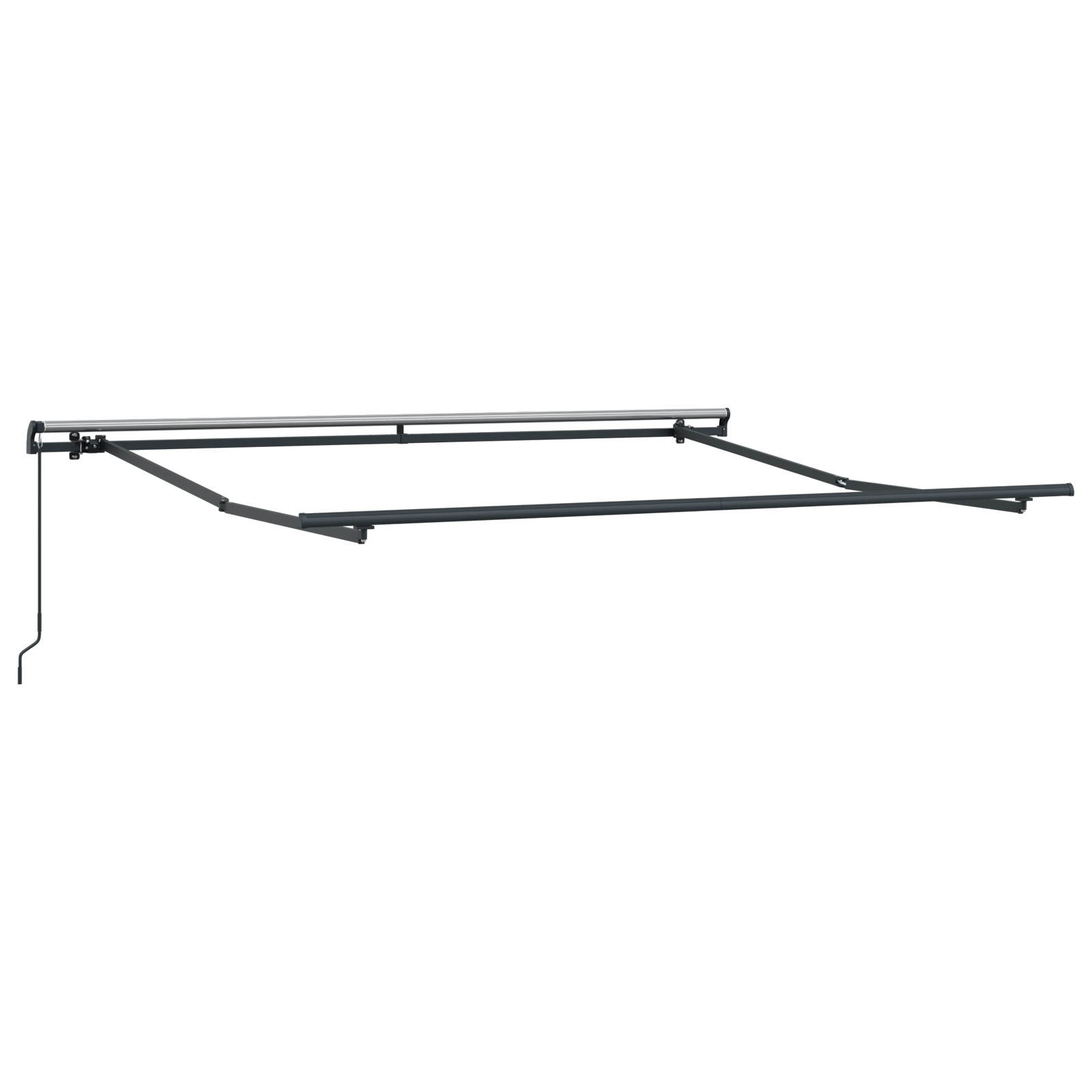 Marchiză manuală retractabilă roșie 300x250 cm, Fabrică de marchize de înlocuire  pentru cadru de 3x2.5 m roșu [4]