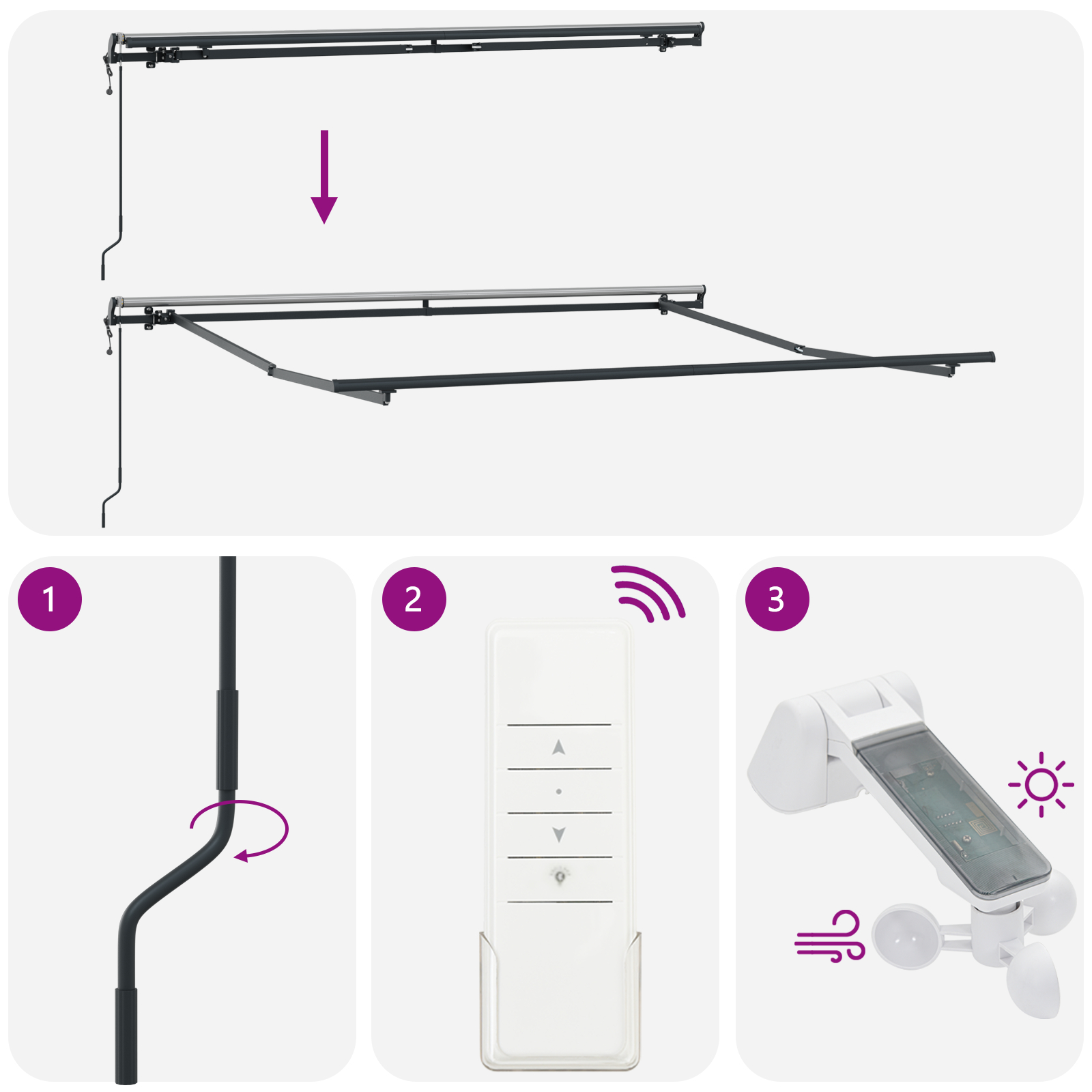 marchiza automată retractabilă  Bej 300x250 cm, material pentru înlocuirea marchizei  pentru cadru de 3x2.5 m Bej [9]