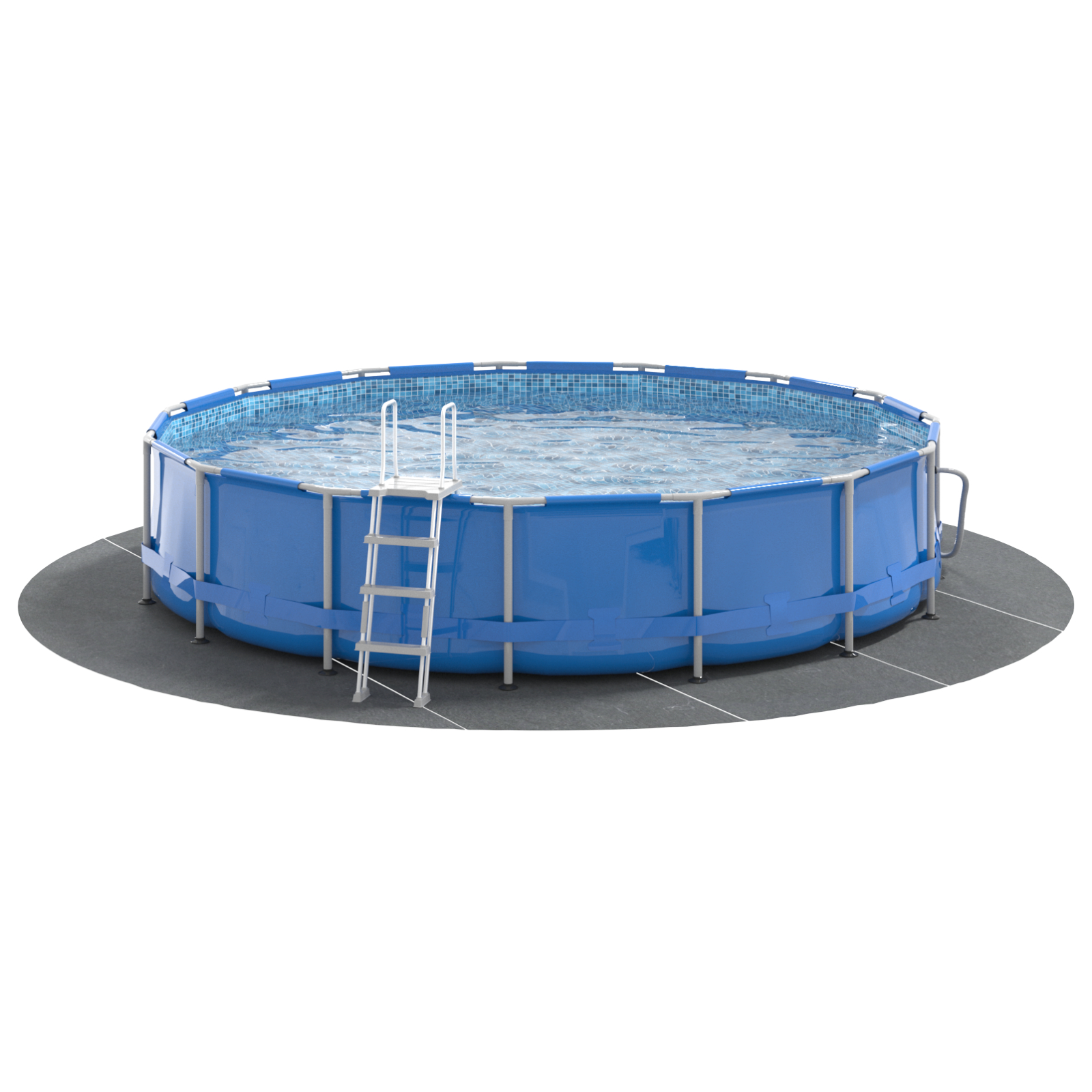 Capac pentru piscină rotund Gri deschis Plastic Ø 610 cm [3]