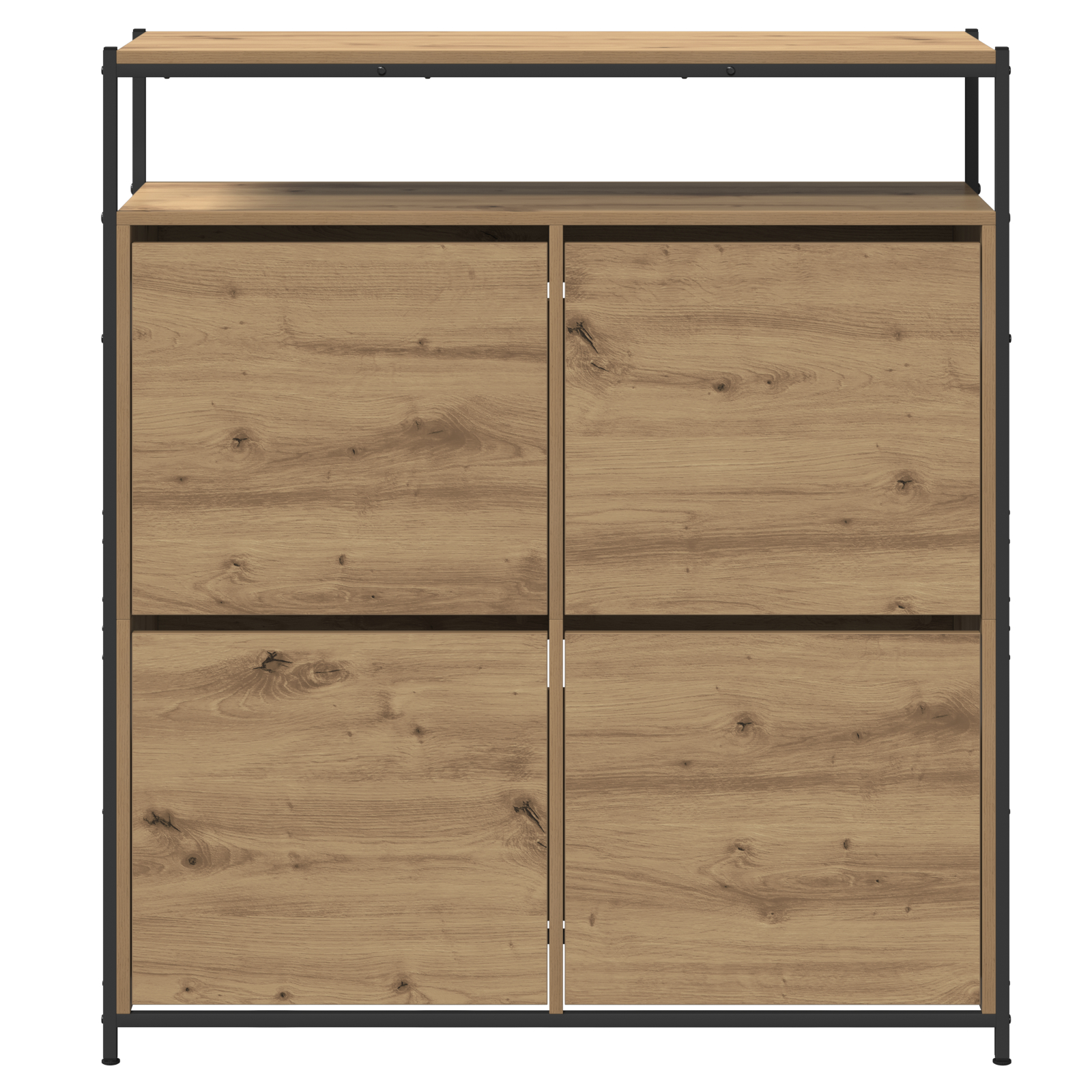 Cabinet pantofi cu 4 sertare flip Stejar Artisan 100x34x112 cm [6]