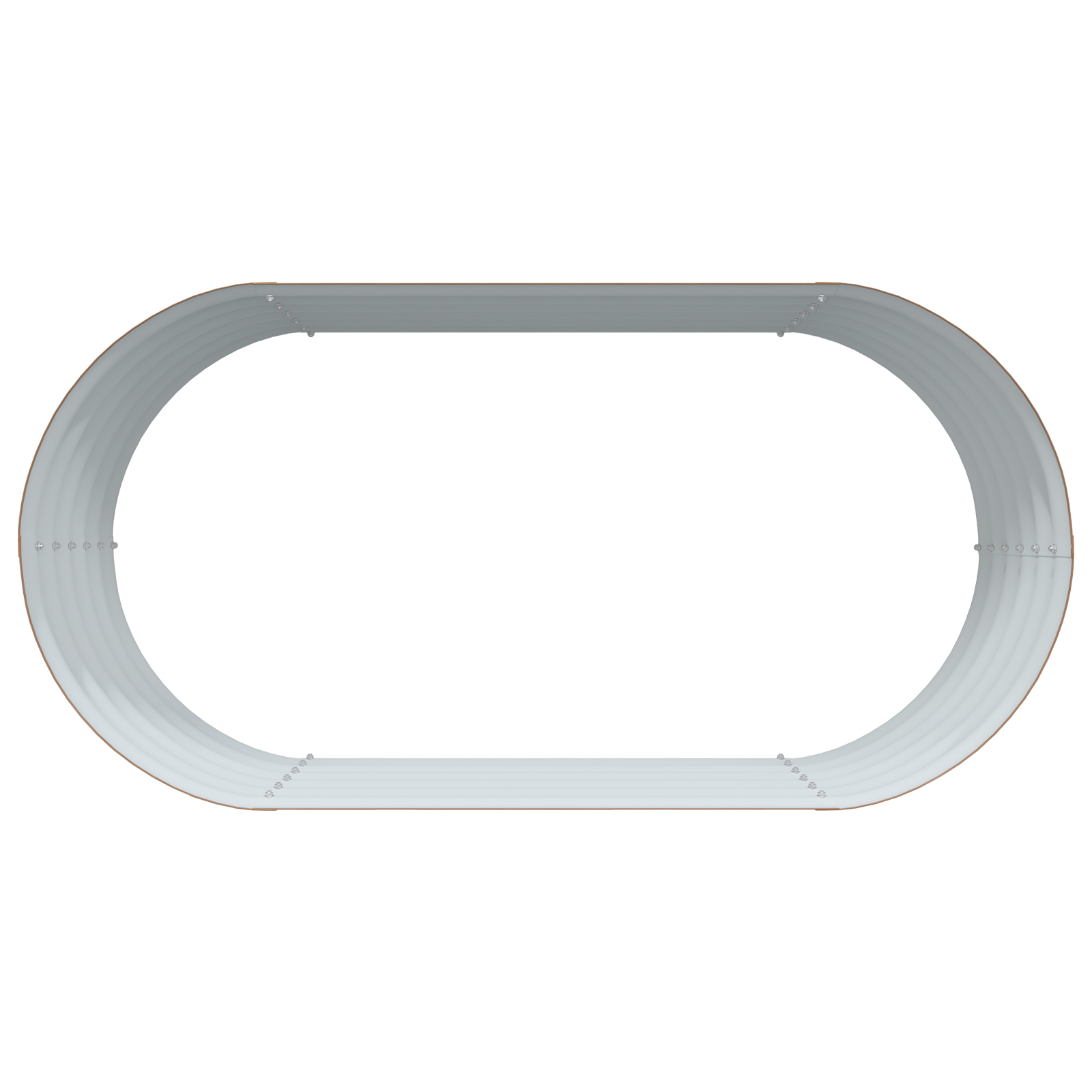 Grădină Ridicată Maro cu Aspect de Lemn 160x80x44 cm din Oțel [6]