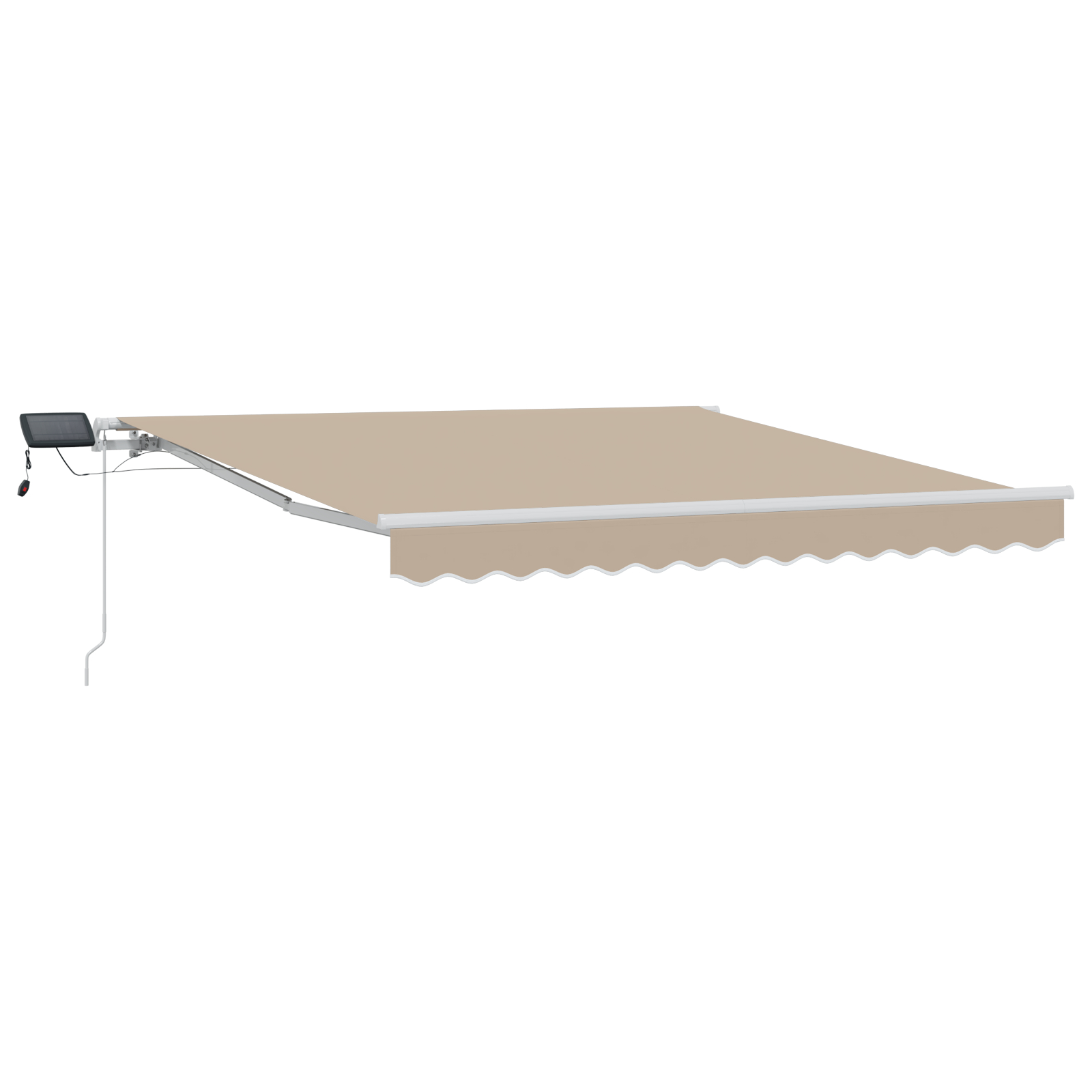 Marchiză Manuală Retractabilă cu LED Bej 300x250 cm,  Marchiză de Înlocuire pentru Cadru de 3x2.5 m Bej [2]