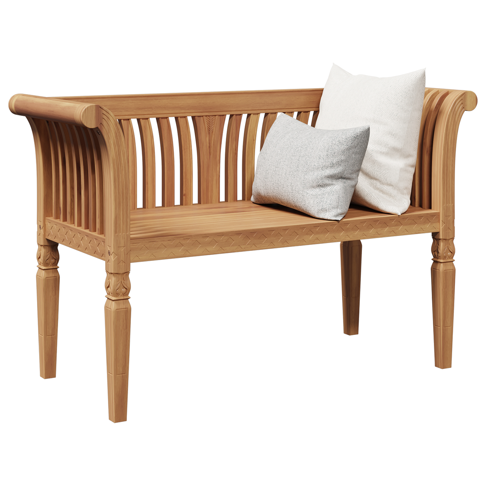 Bancă de Grădină 127.5x52x80 cm Lemn Masiv Tec [3]