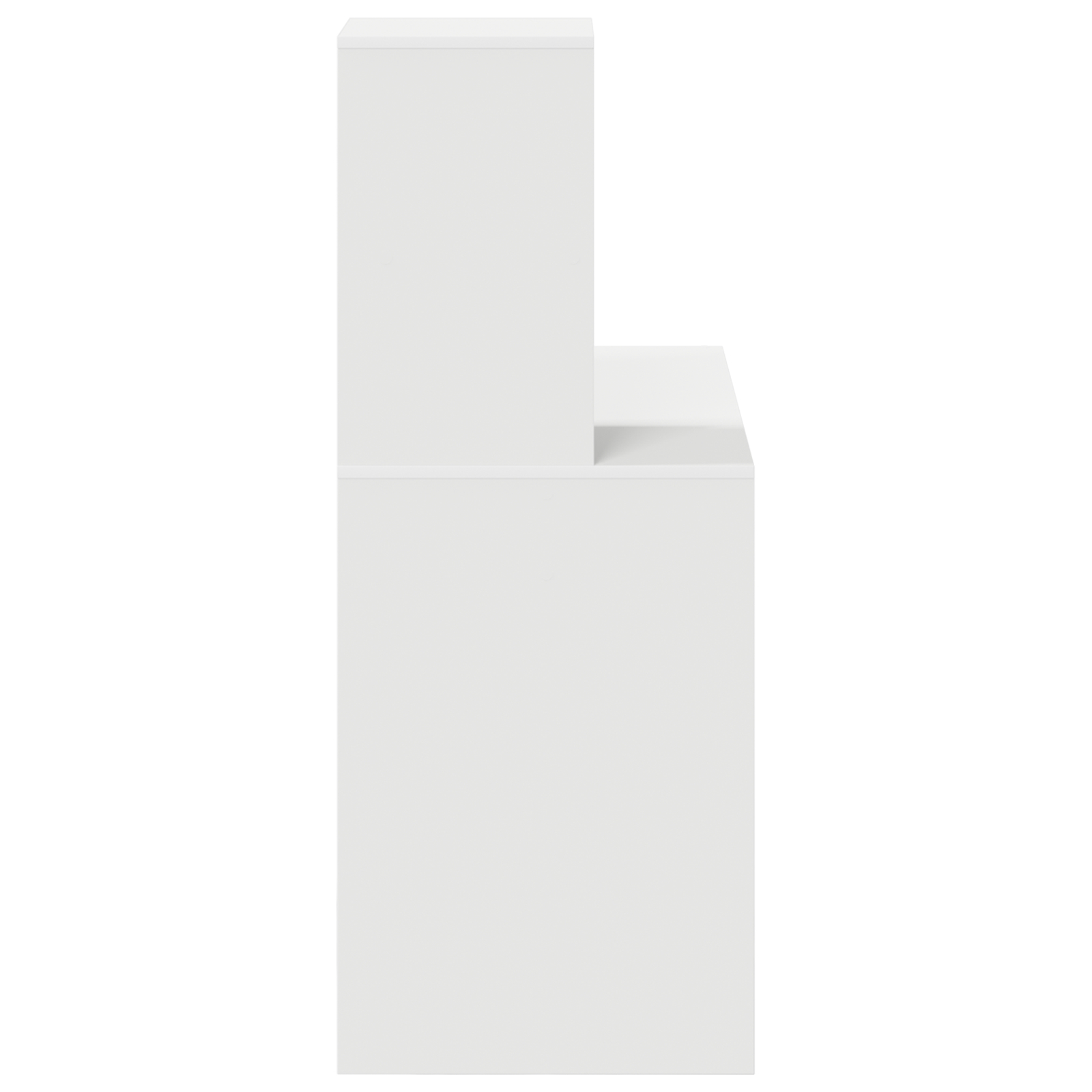 Birou alb de scris Alb MDF Compact Rafturi decorative [5]