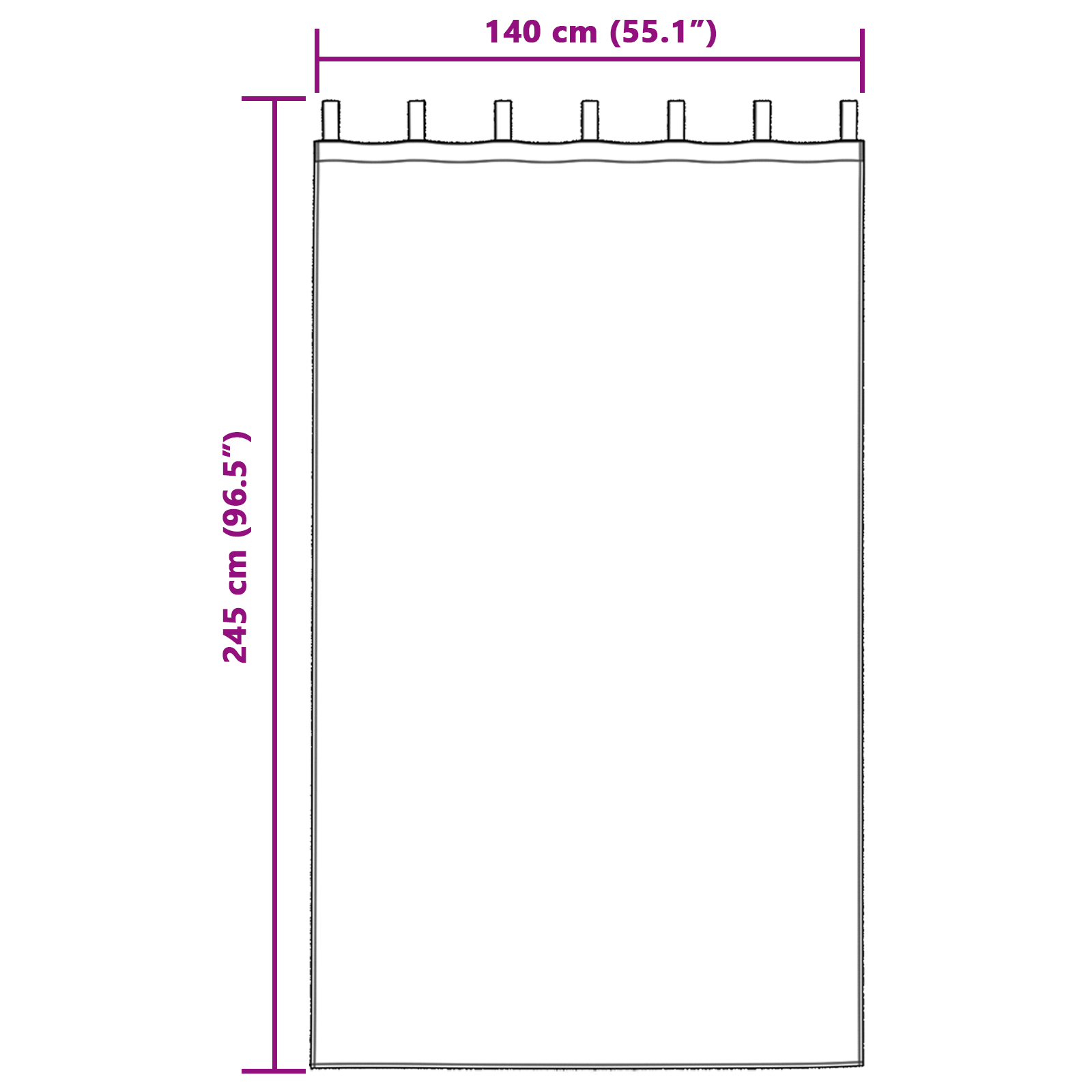 Draperii din catifea 2 piese cu inele Gri 245x140 cm [7]