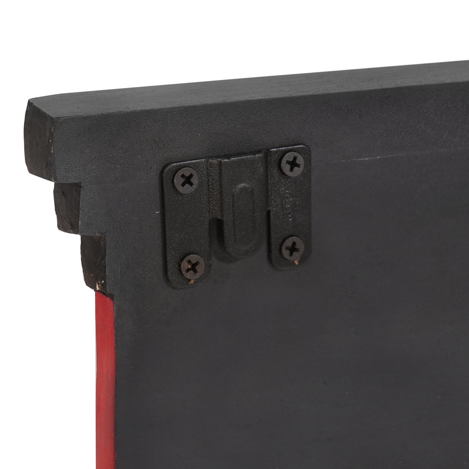 Cuier pe perete cu 4 cârlige 80x25x2 cm din lemn masiv de mango și lemn ingineresc. [6]