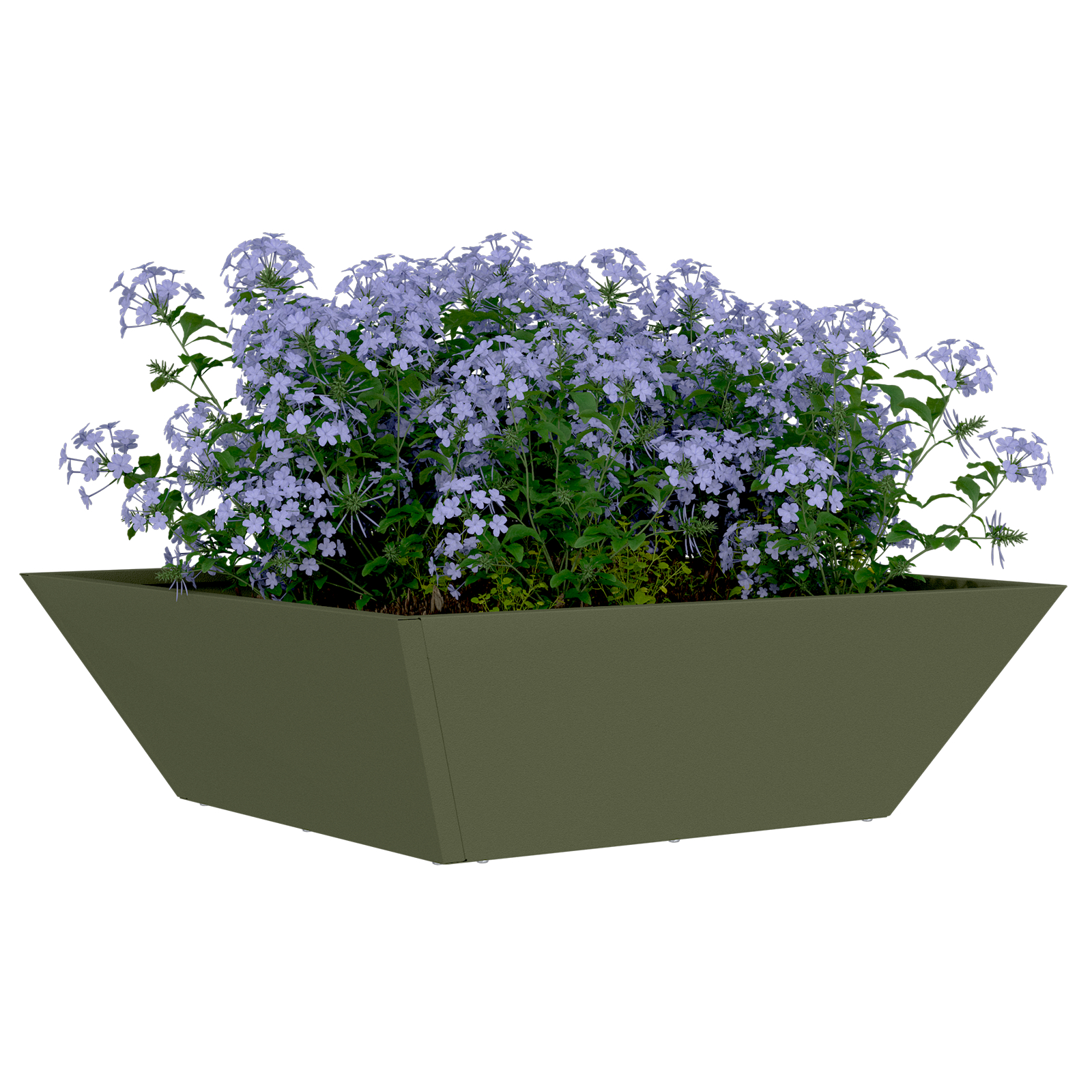 Ghiveci Metalic Verde Măsliniu Metal 50 x 50 x 15 cm [3]