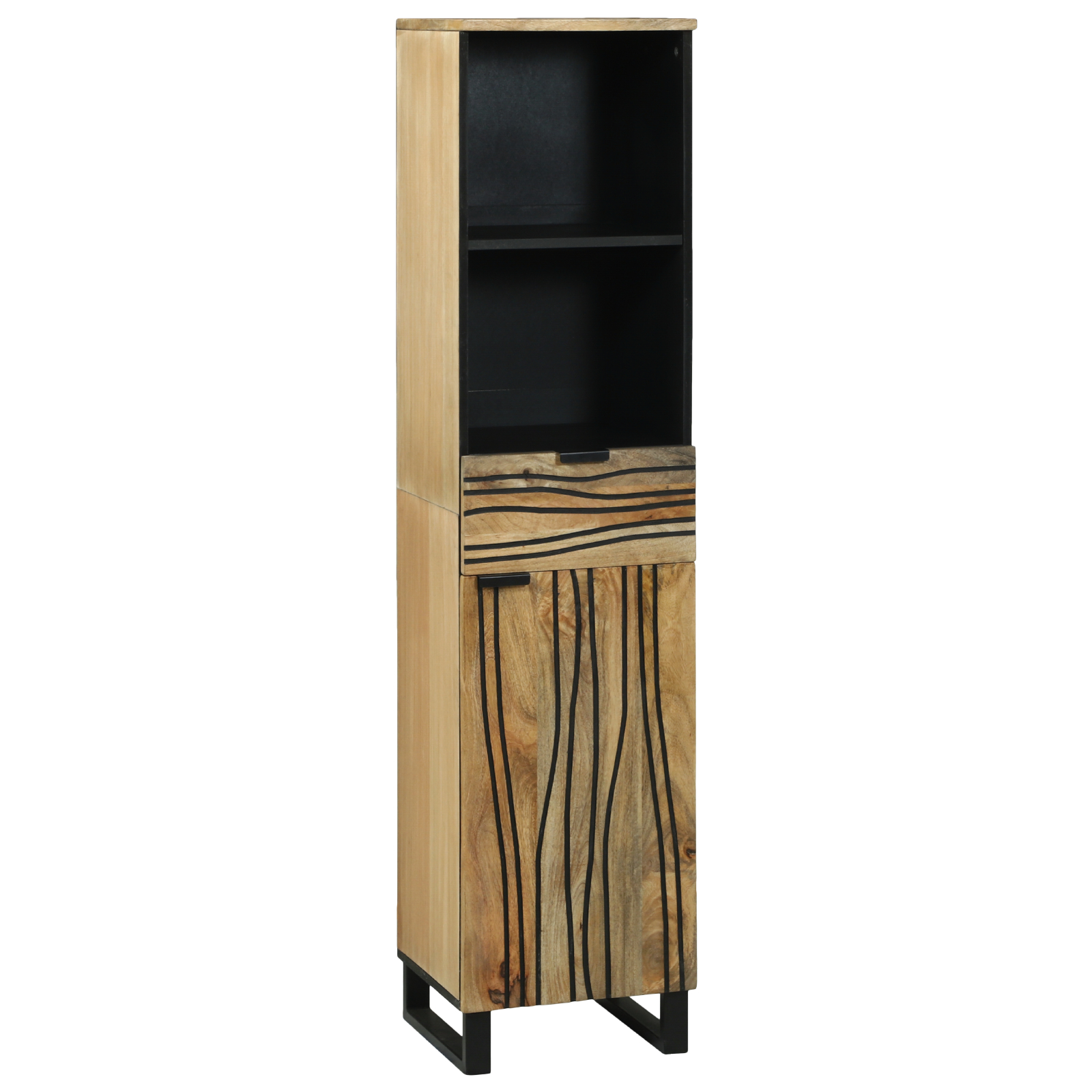 Seturi de mobilier pentru baie - Cabinet de baie 38x33.5x160 cm Lemn Masiv Mango