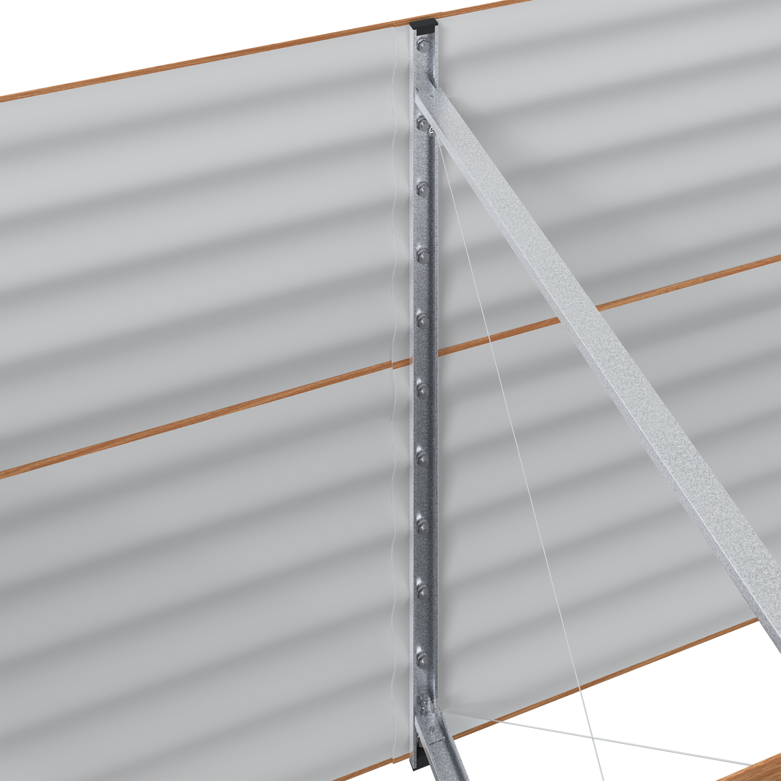 Pat Ridicat Ghiveci Efect De Lemn Metal 320 X 80 X 81 cm Durabil [7]