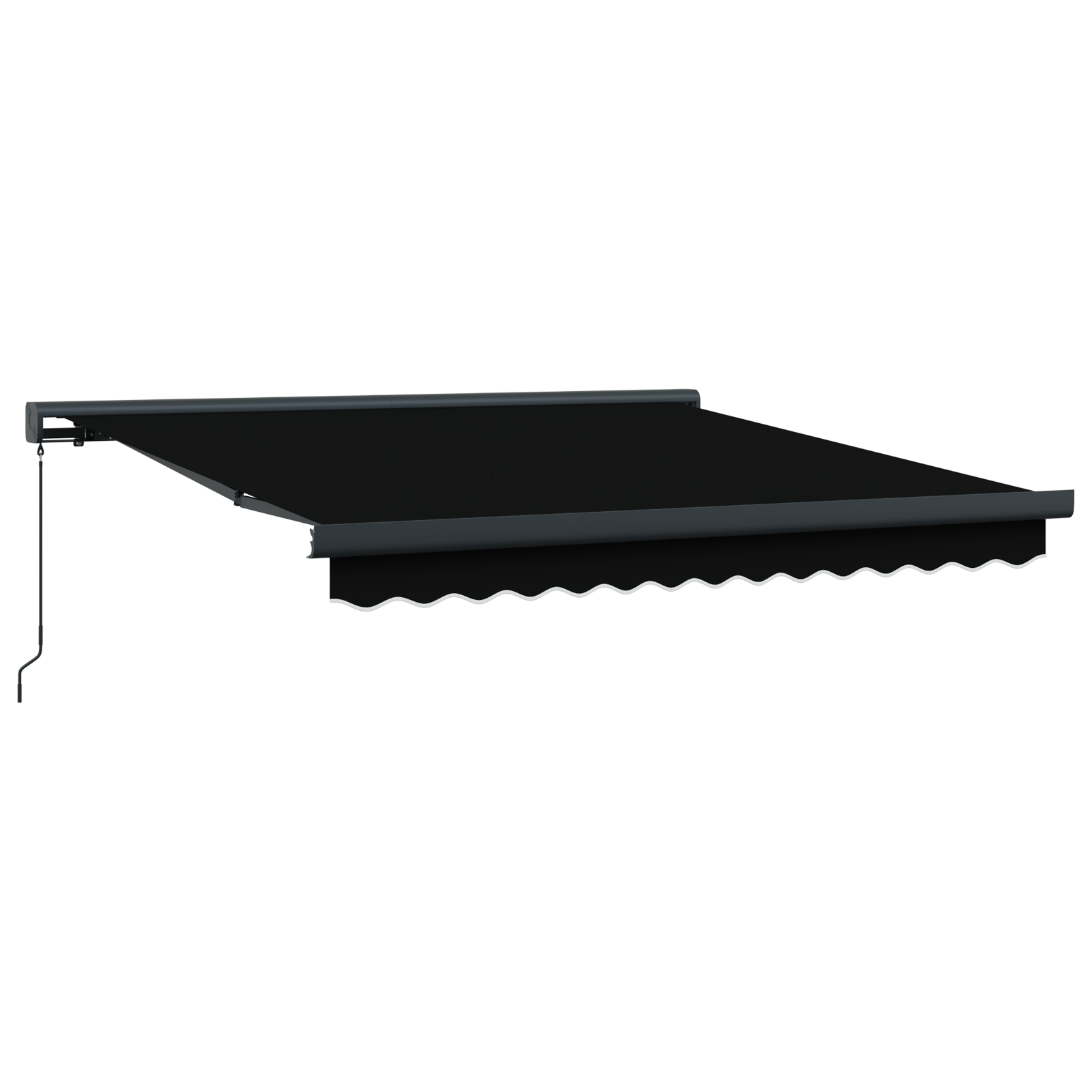 Marchiză manuală retractabilă neagră 300x250 cm, Țesătură de înlocuire pentru marchiză 3x2.5 m cu cadru negru [2]