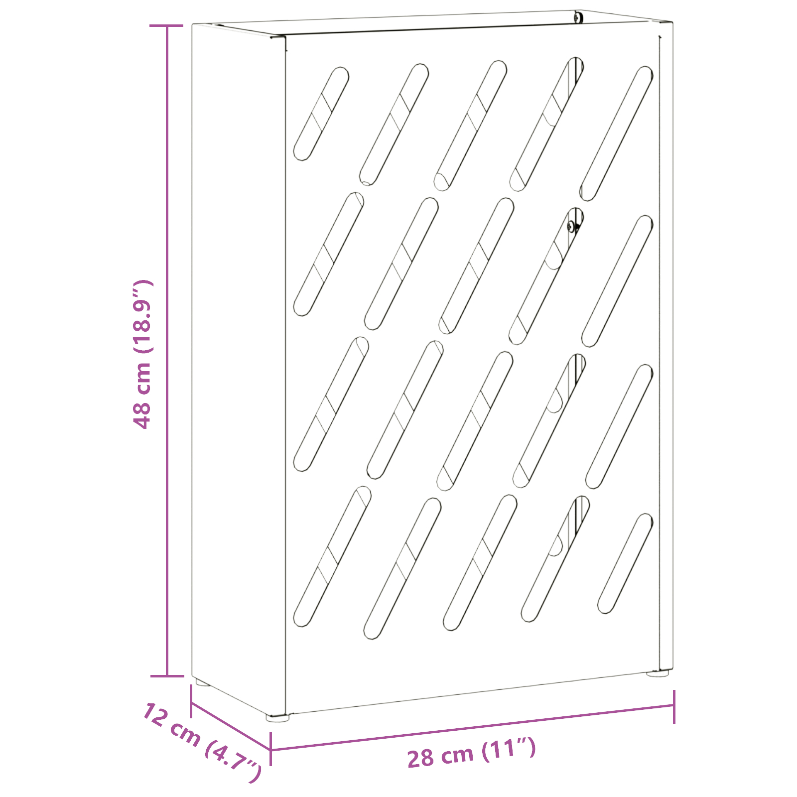 Suport pentru Umbrele Alb Metal Compact Inserții Decorative [6]