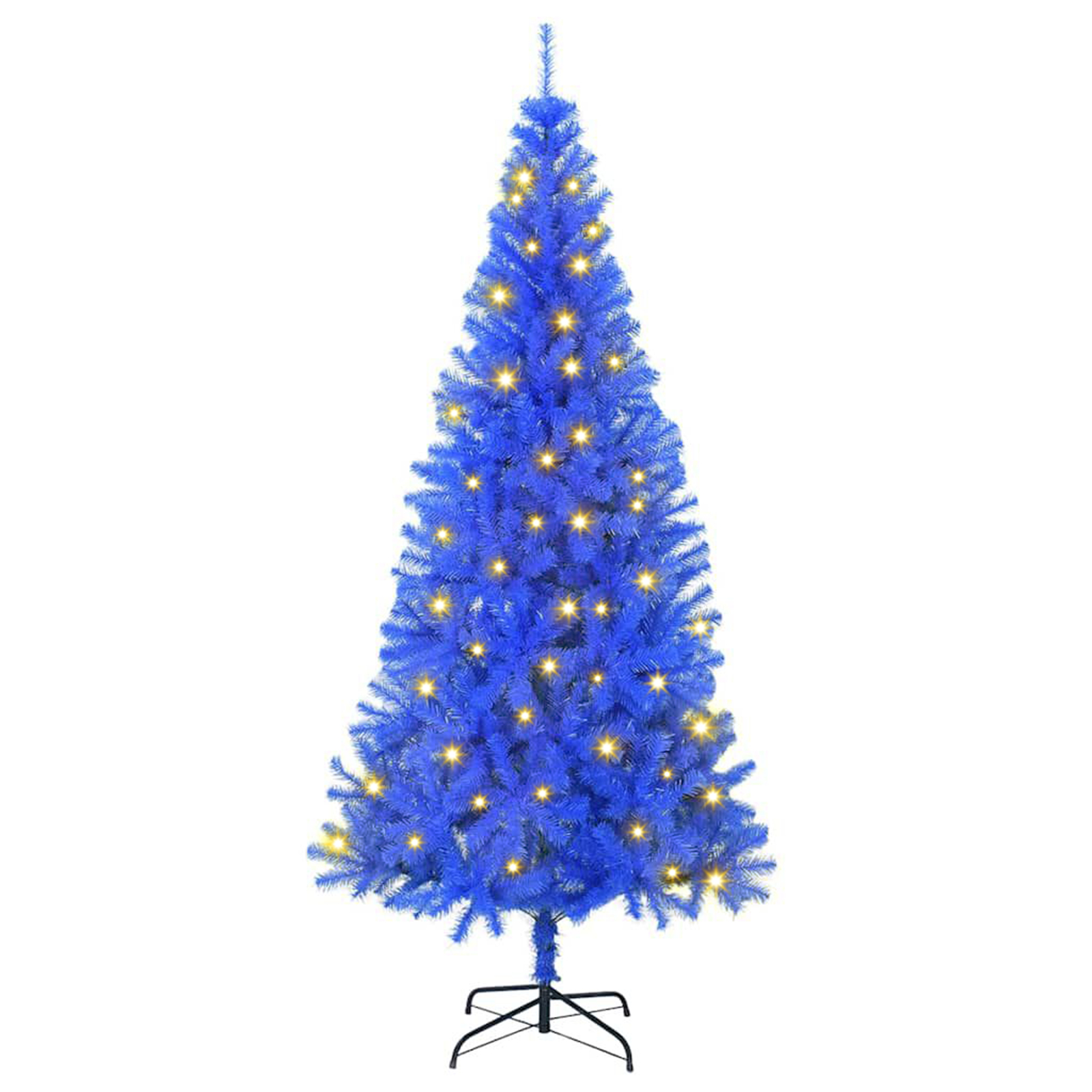 Brad de Crăciun artificial cu 300 LED-uri Albastru 180 cm PVC [2]
