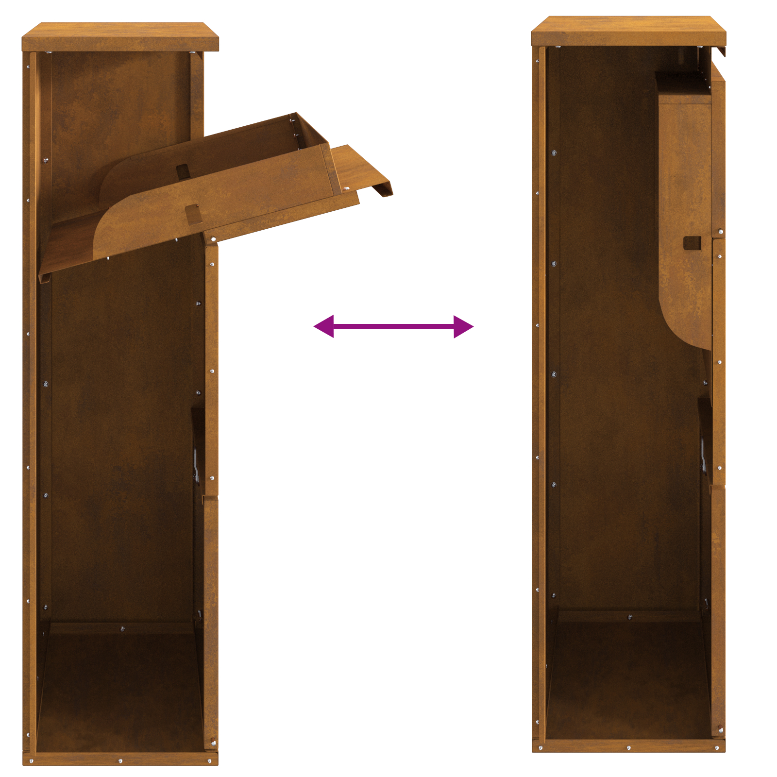 Cutie poștală pentru colete 44x22x82 cm Oțel rezistent la vreme [11]