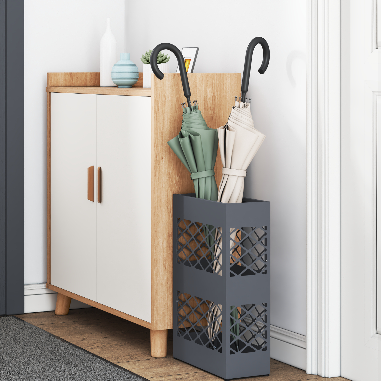 Suport de Umbrele Antracit Metal Mediu Suport de Umbrele [3]