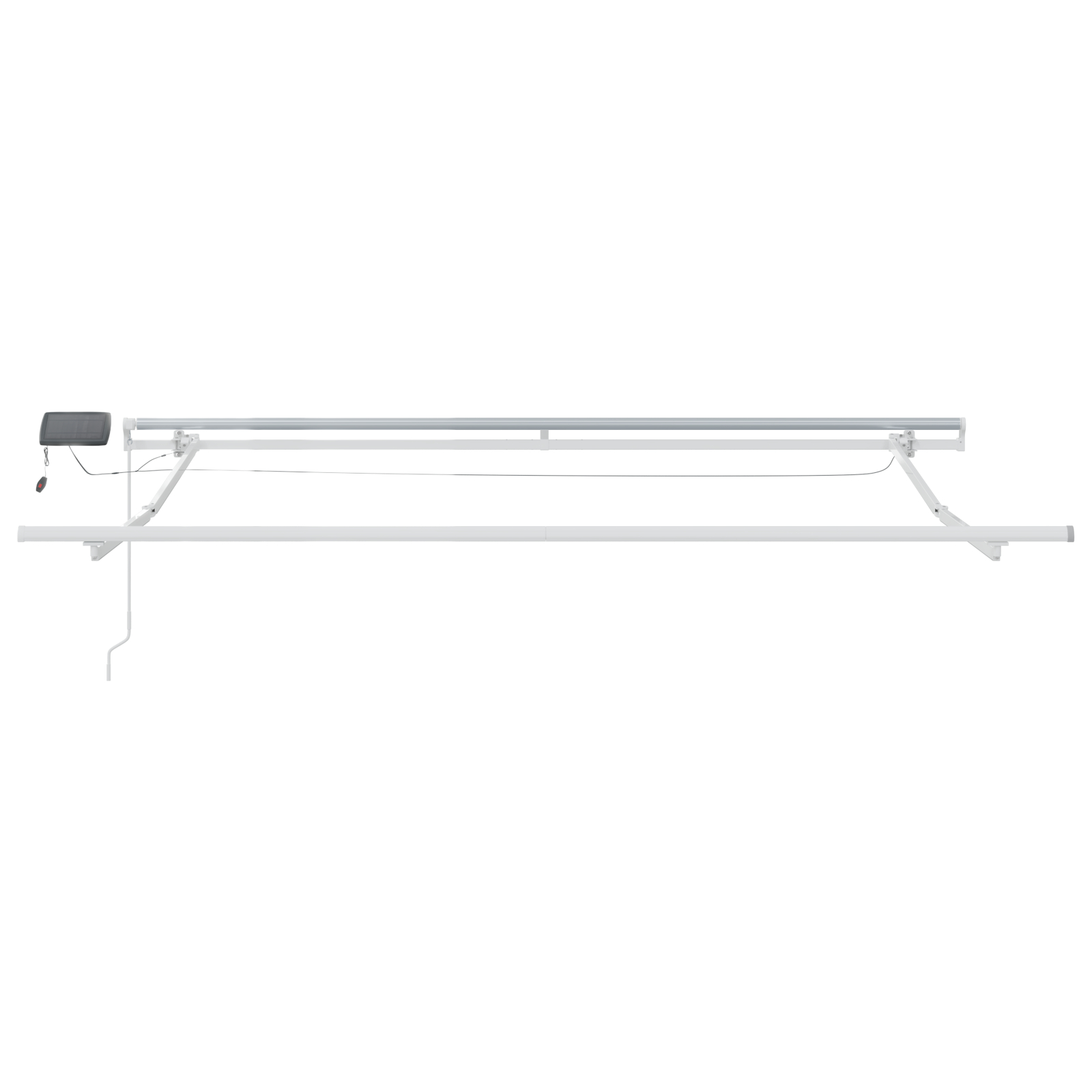Copertină Manuală Retractabilă  cu LED Alb 300x250 cm, Material de Înlocuire pentru Copertină  pentru Cadru de 3x2.5 m Alb [8]