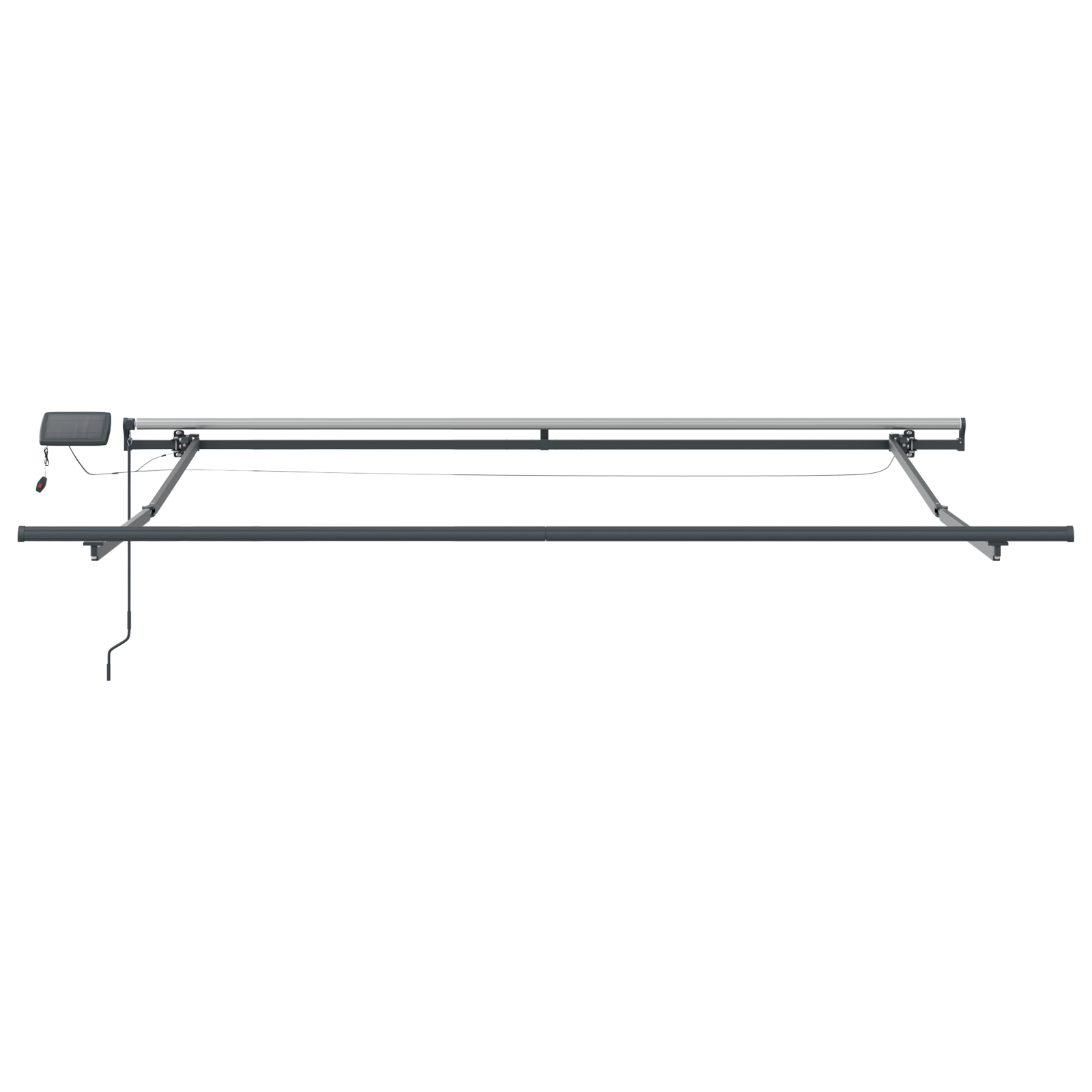 Marchiză manuală retractabilă cu LED neagră 300x250 cm,  material de înlocuire pentru marchiză 3x2.5 m cadru negru [9]