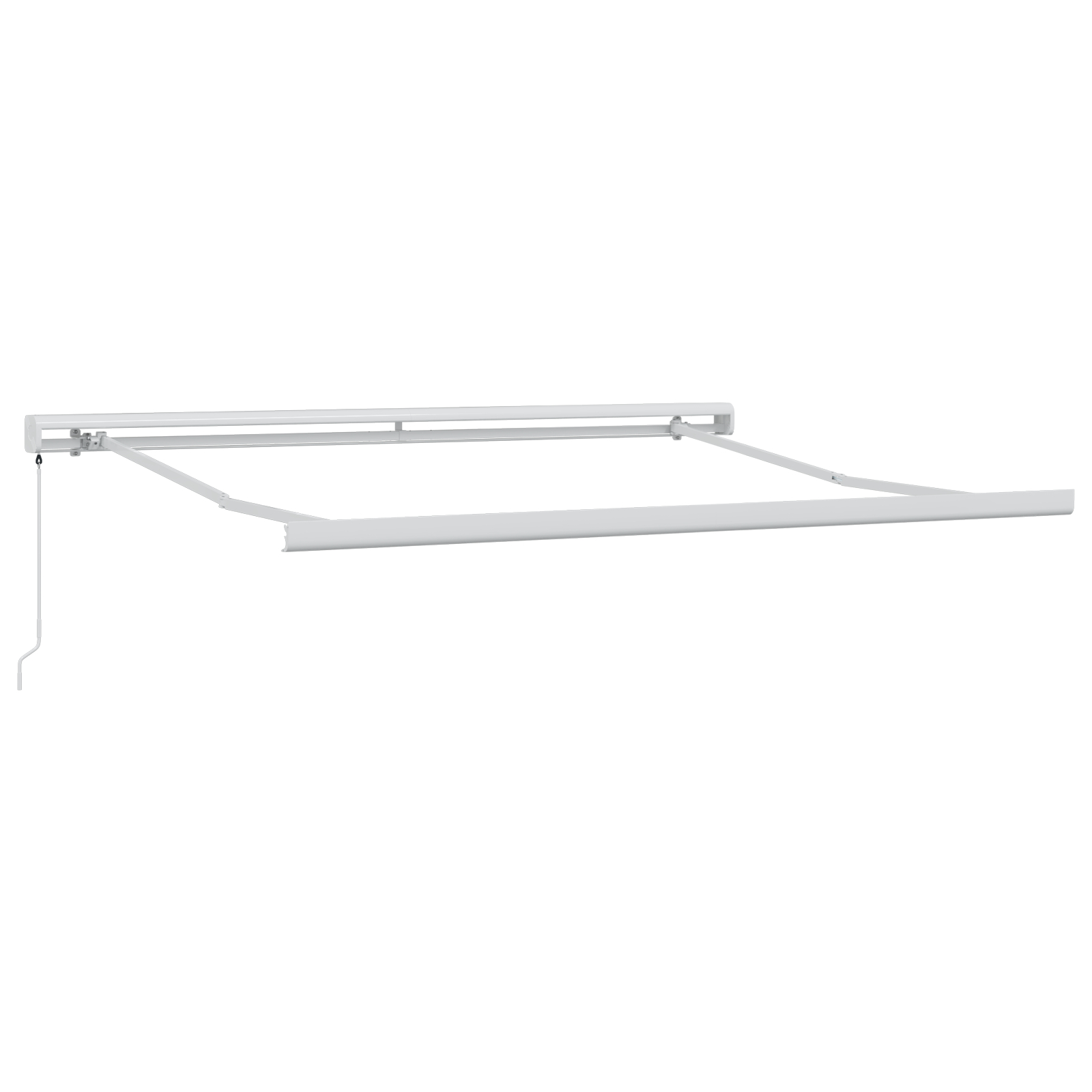 Marchiză Manuală Retractabilă Neagră 300x250 cm, Țesătură de Înlocuire pentru Marchiză  3x2.5 m Cadru Negru [4]