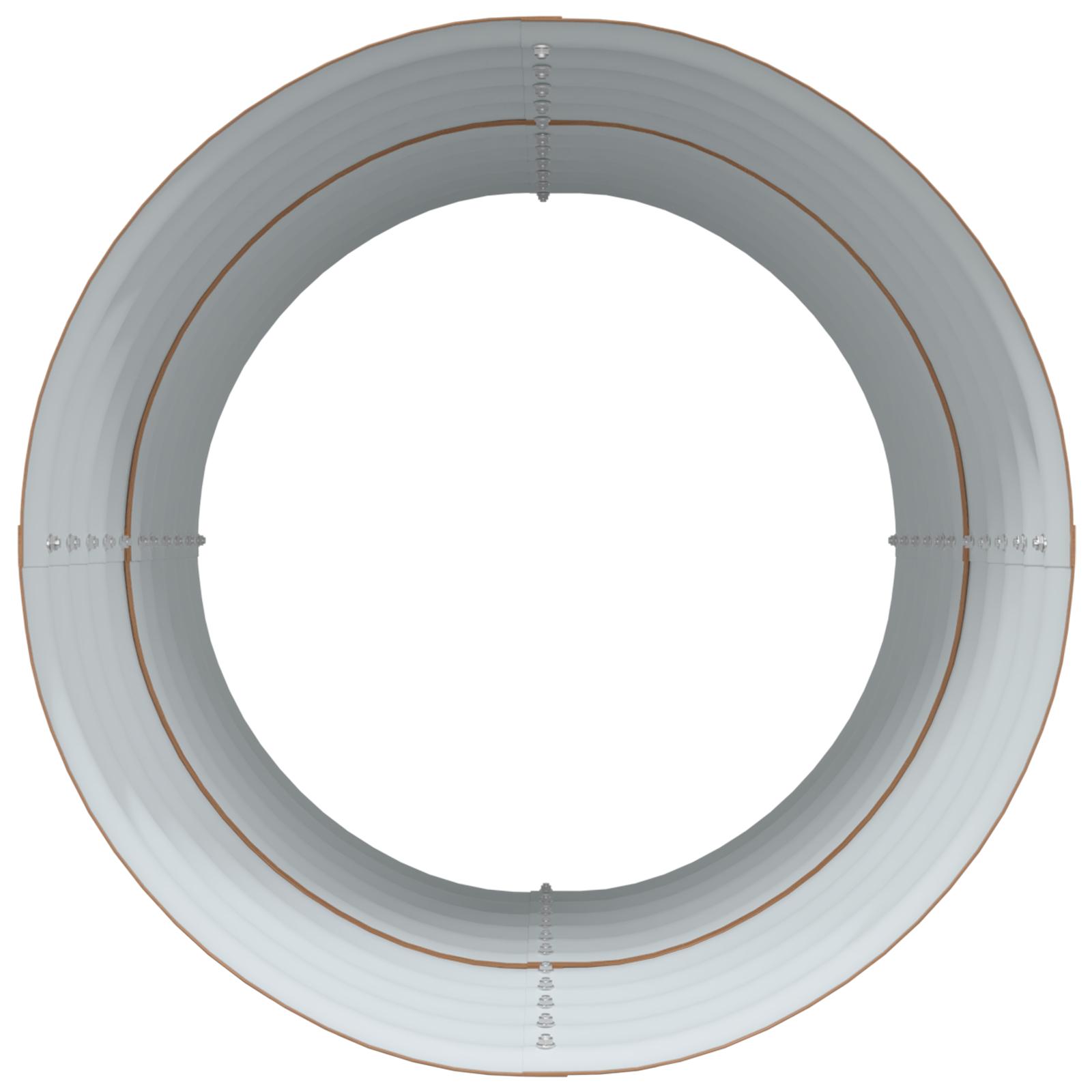 Pătuț de grădină maro cu aspect de lemn 80x80x81 cm din oțel [6]