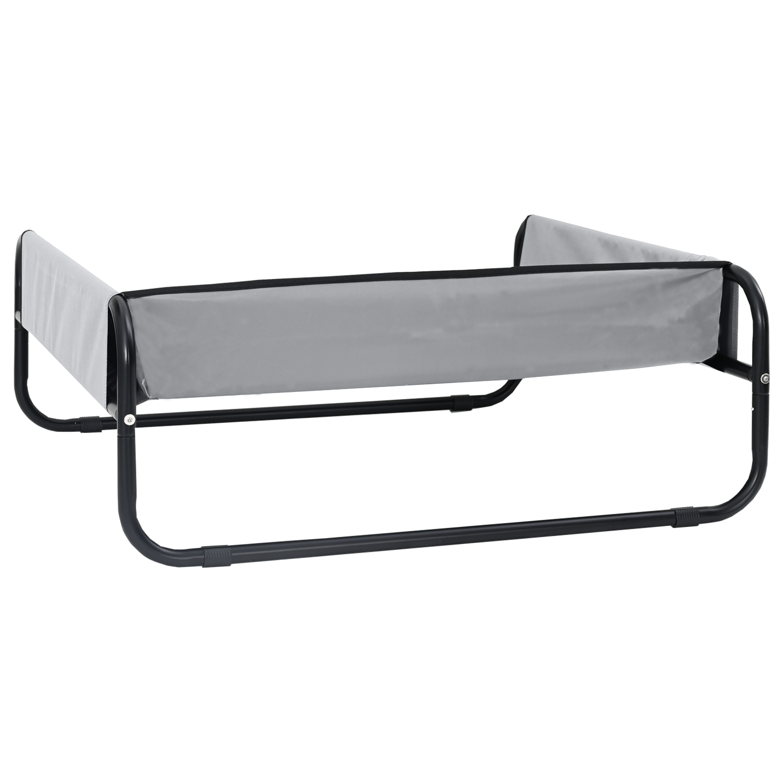 Pat ridicat câini Gri deschis S din țesătură Oxford și oțel [5]