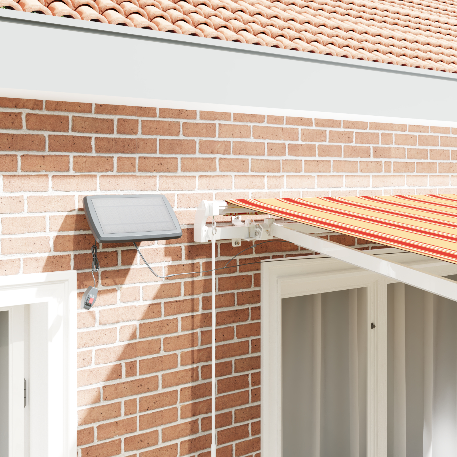 Marcheta retractabilă manuală cu LED galben și portocalie 300x250 cm [4]