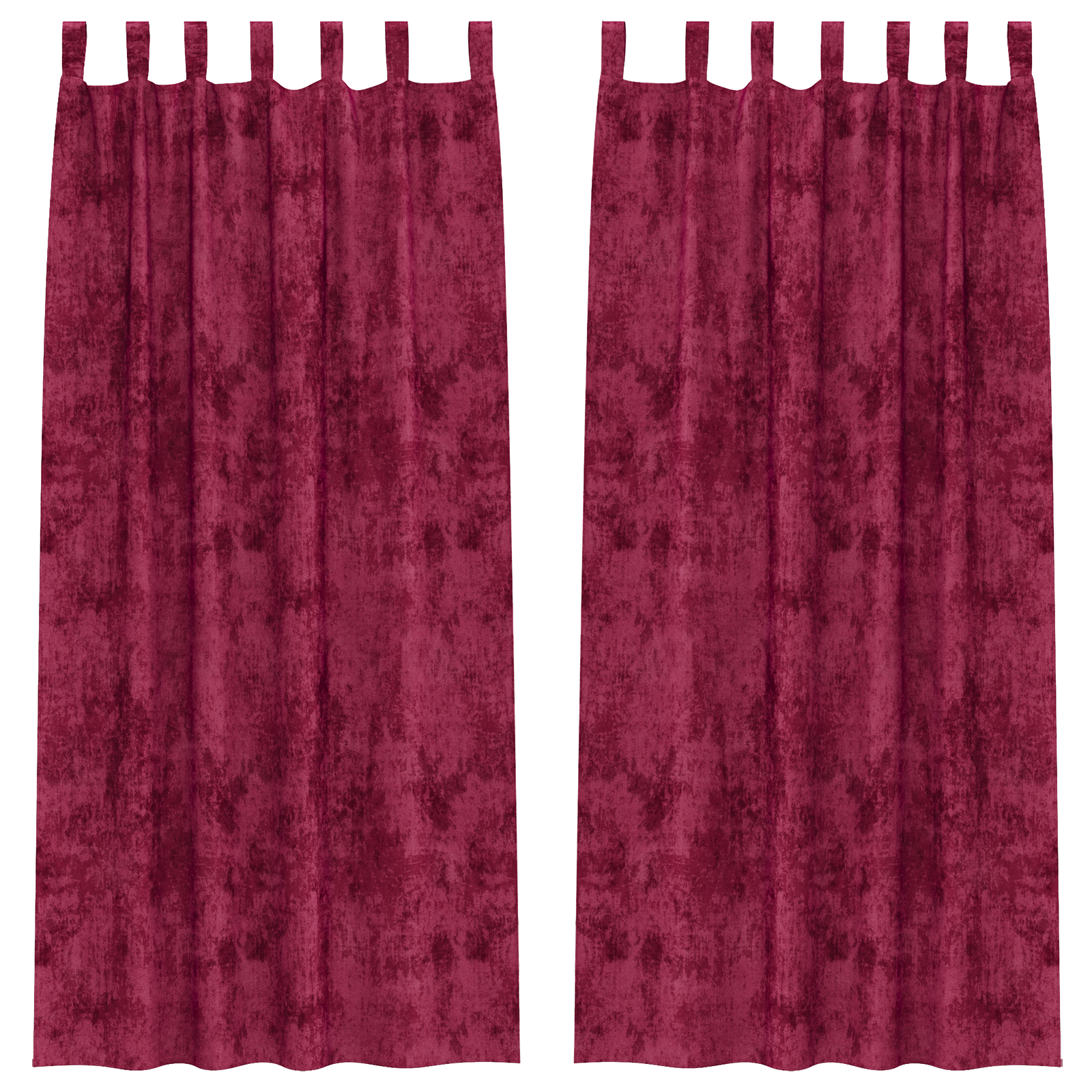Draperii din Catifea 2 buc cu Ochiuri Bordo 260x140 cm [2]