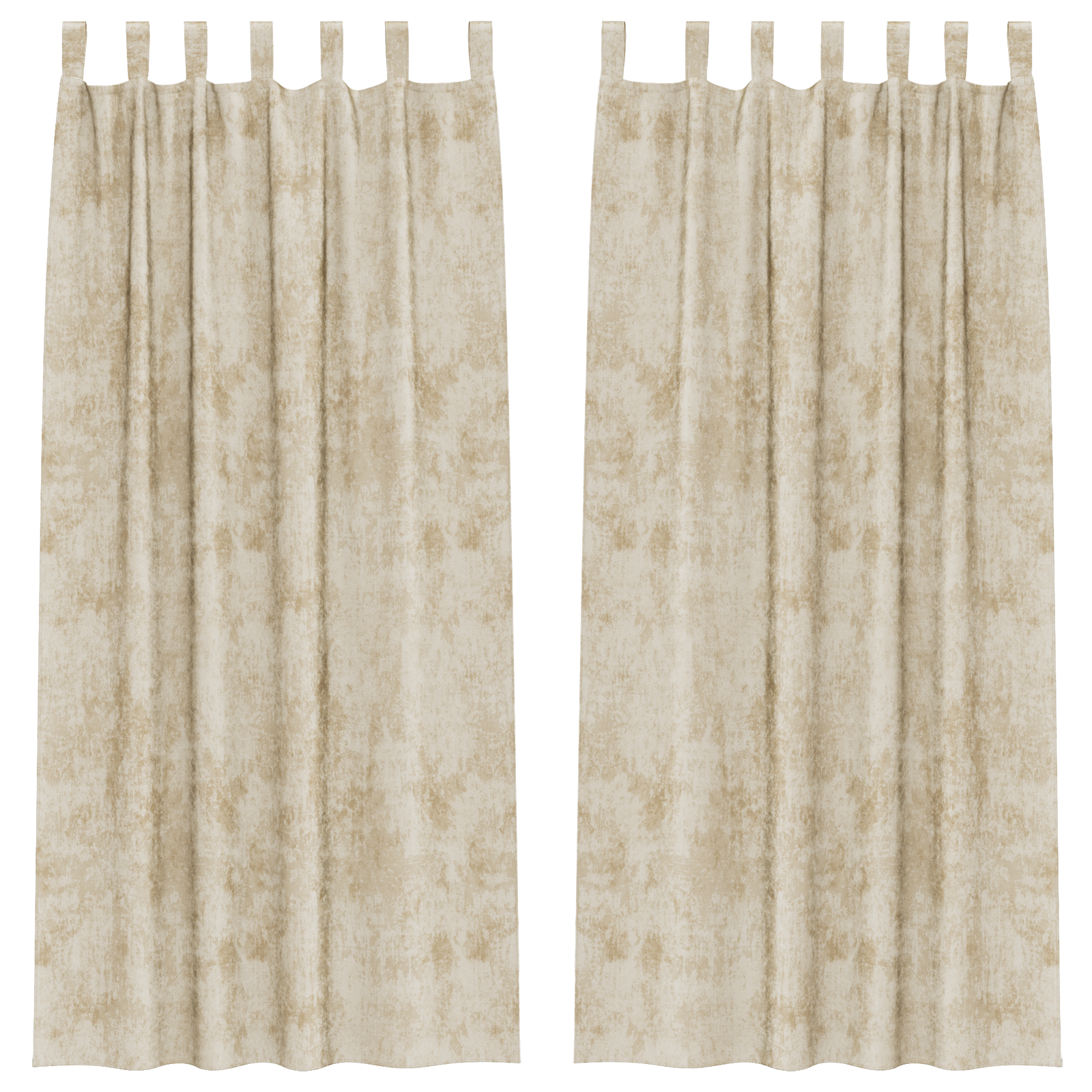 Draperii din catifea 2 piese cu ochiuri crem 225x140 cm [2]