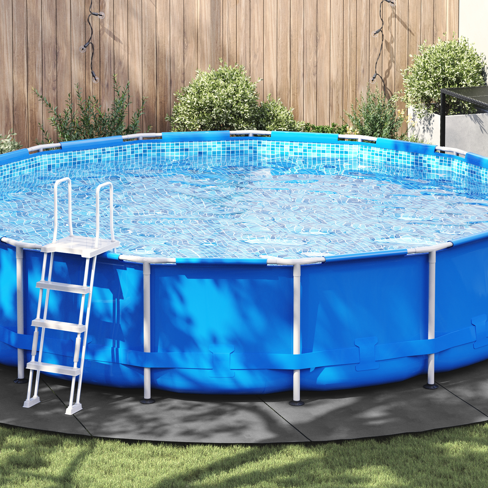 Prelate & protecții piscine - Capac pentru piscină rotund Gri deschis Plastic Ø 610 cm