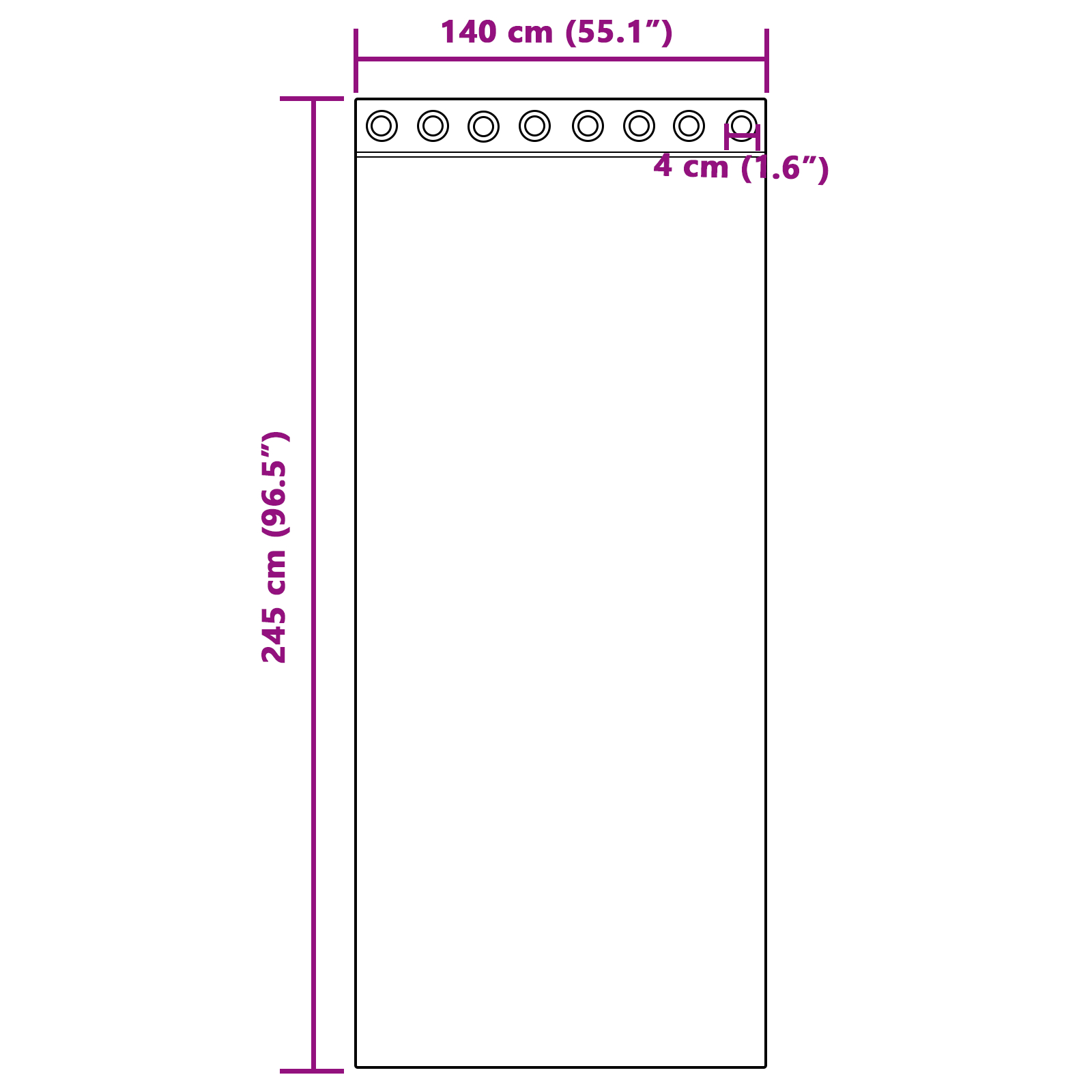 Draperii din Catifea Maro 2 buc cu Gromete 245x140 cm [7]
