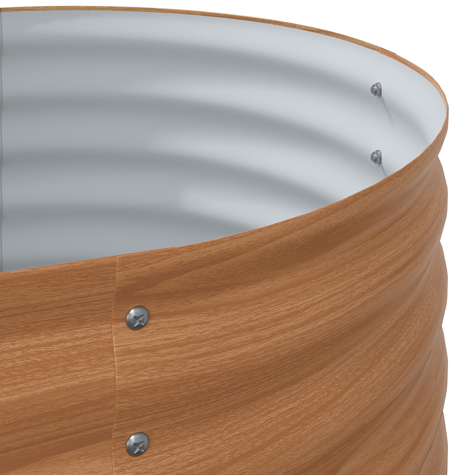 Ghiveci Ridicat pentru Grădină Aspect de Lemn Oțel galvanizat [8]