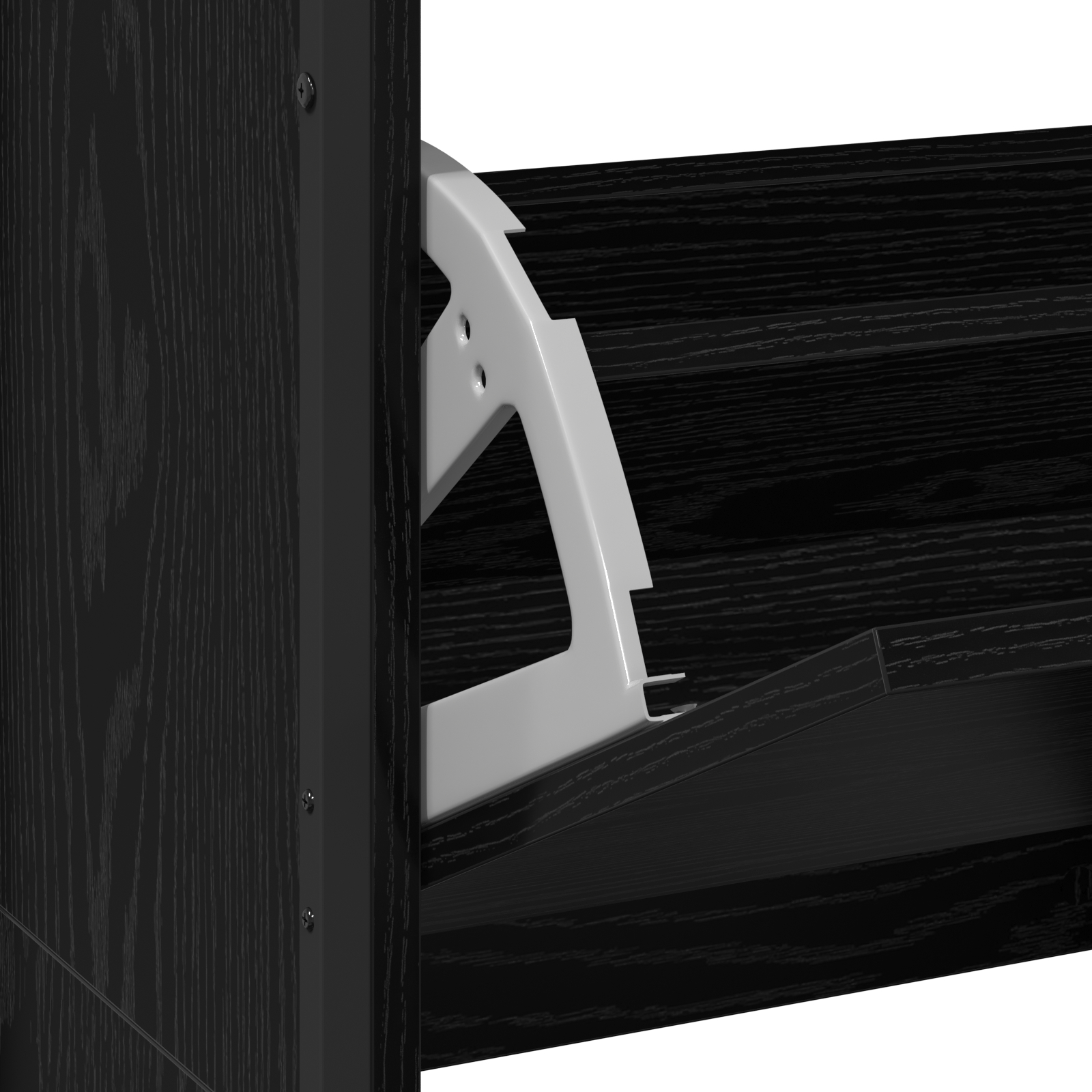 Cabinet pentru pantofi cu 4 sertare flip Black Oak 100x34x112 cm [9]