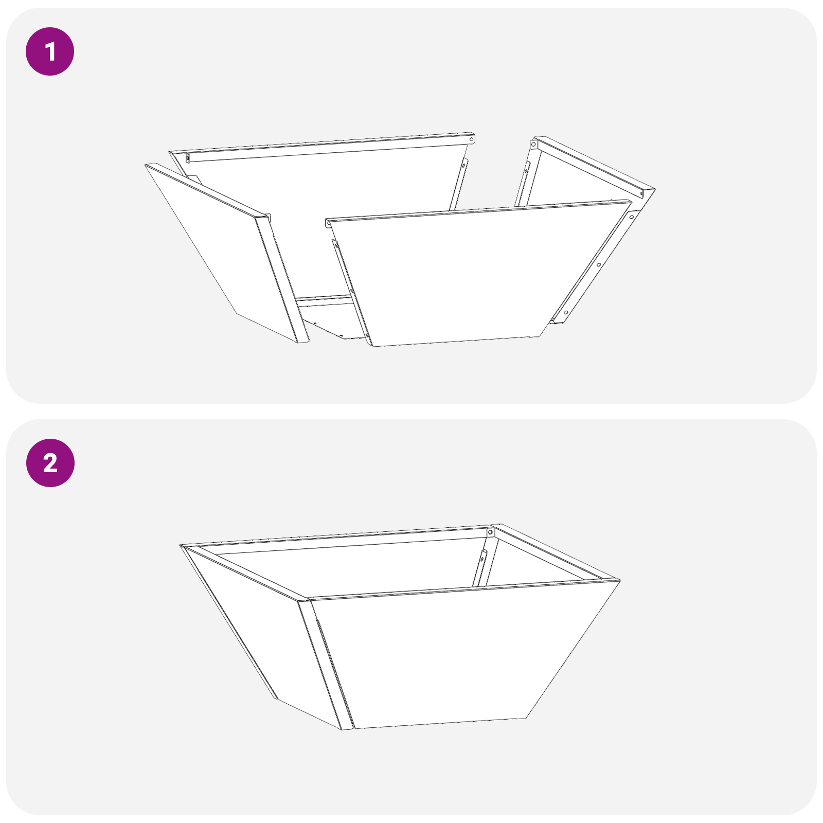 Ghiveci Metalic Negru Metal 35 x 35 x 15 cm Rezistent Pătrat [9]