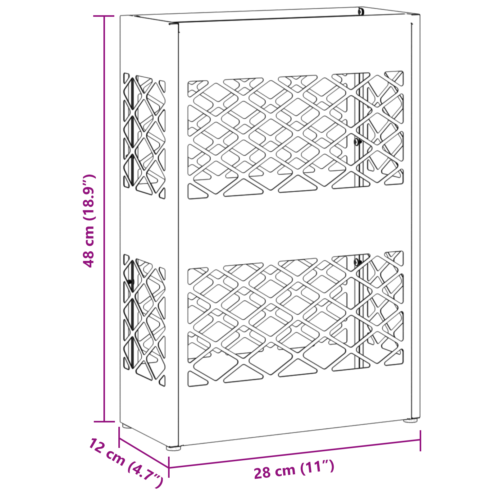 Suport de Umbrele Negru Oțel Vopsit Electrostatic Standard [6]