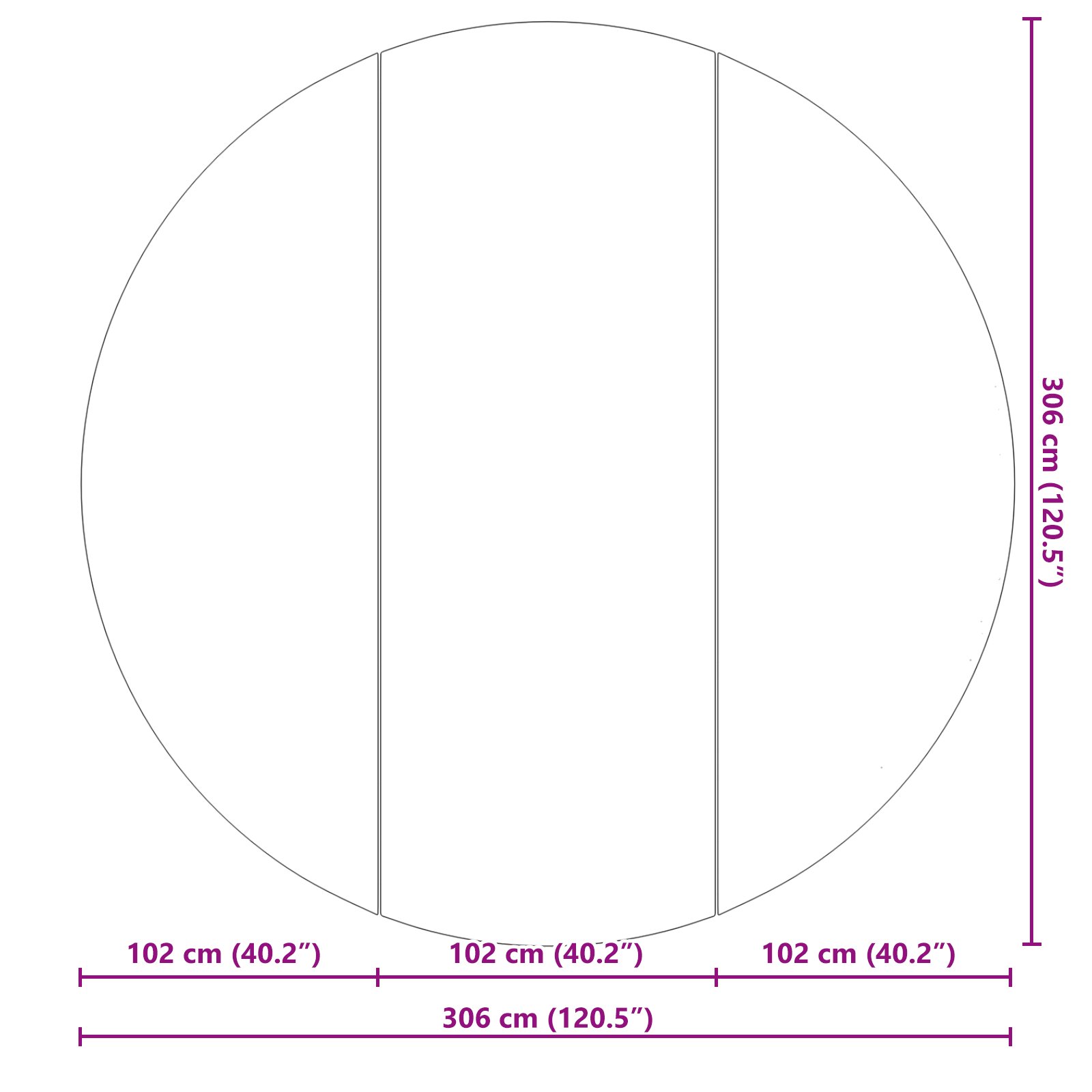 Copertă rotundă piscină Negru Plastic Ø 306 cm Durabilă [7]