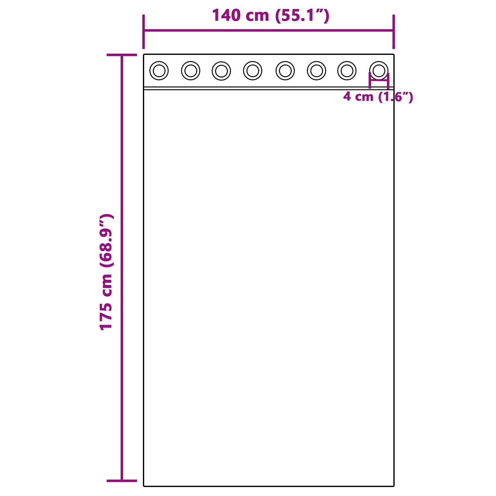 draperii din catifea 2 buc cu inele crem 175x140 cm [7]