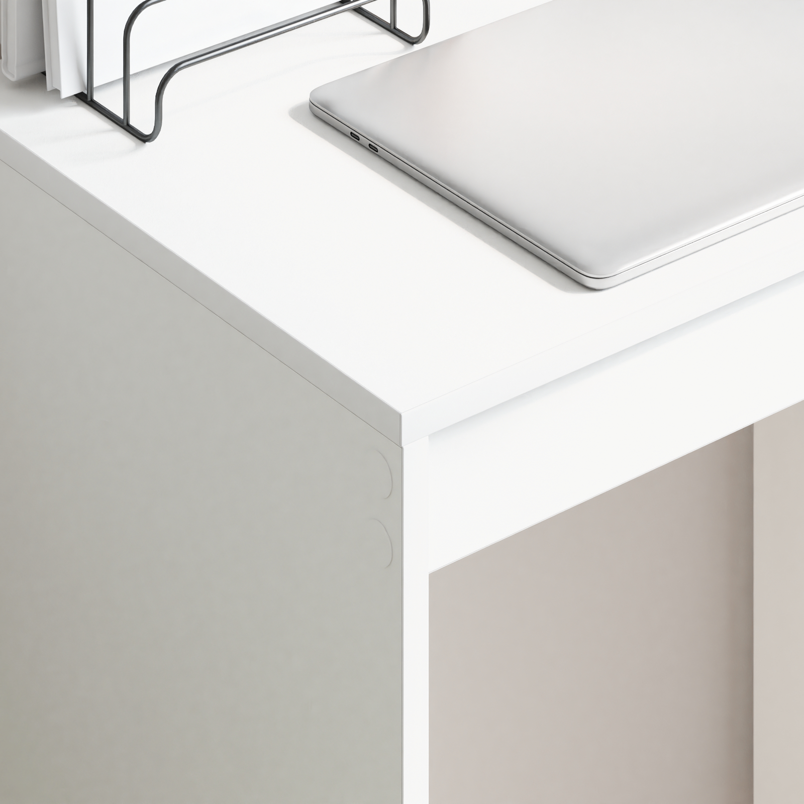 Birou de scris minimalist Alb Placă de particule 60 x 40 x 76 cm [3]