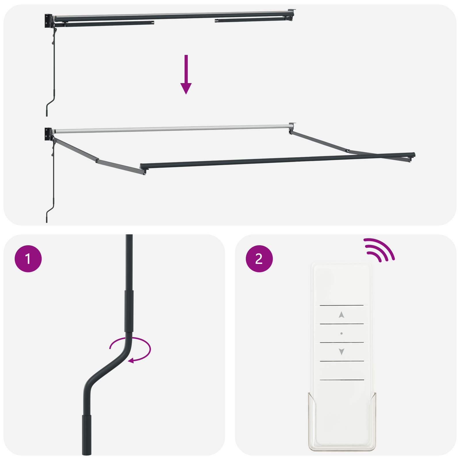 Marchiză retractabilă automată Portocalie și Gri 300x250 cm [9]