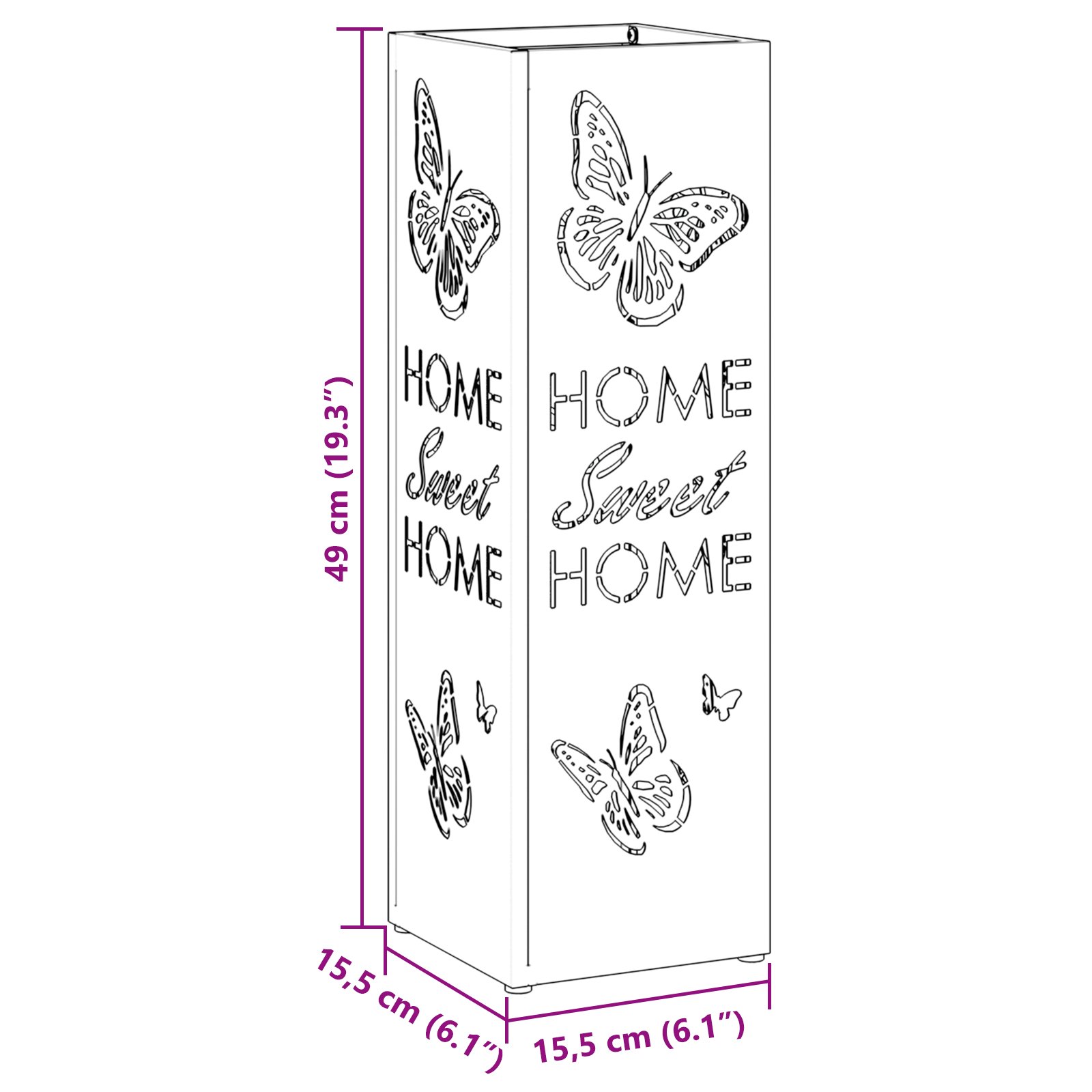 Suport umbrele Antracit Metal Mediu Model Suport umbrele [6]