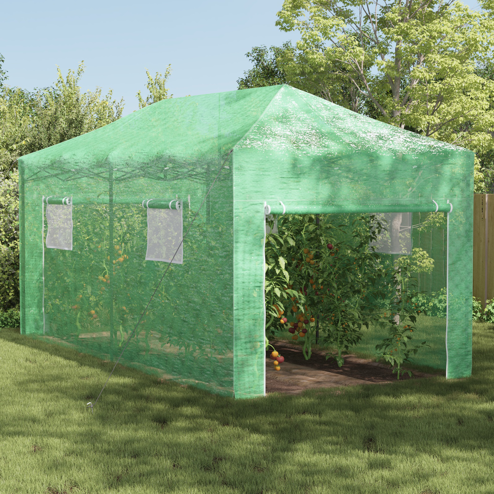  Sere - Sera walk-in cu Cadru Pop-up Verde 580x290x315 cm