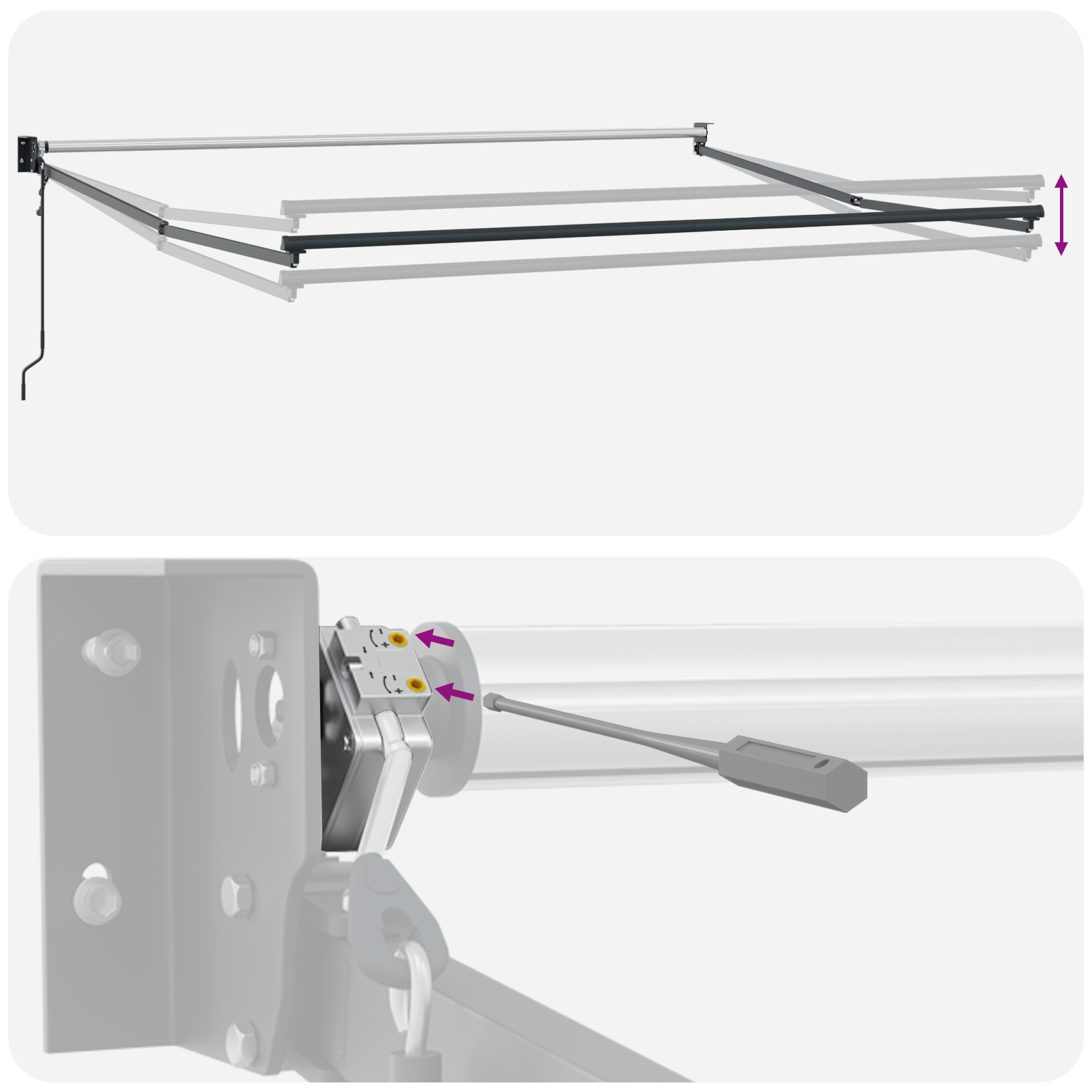 Marchiză Automată Retractabilă Bej 300x250 cm,  Material de Înlocuire pentru Marchiză 3x2.5 m Bej [10]