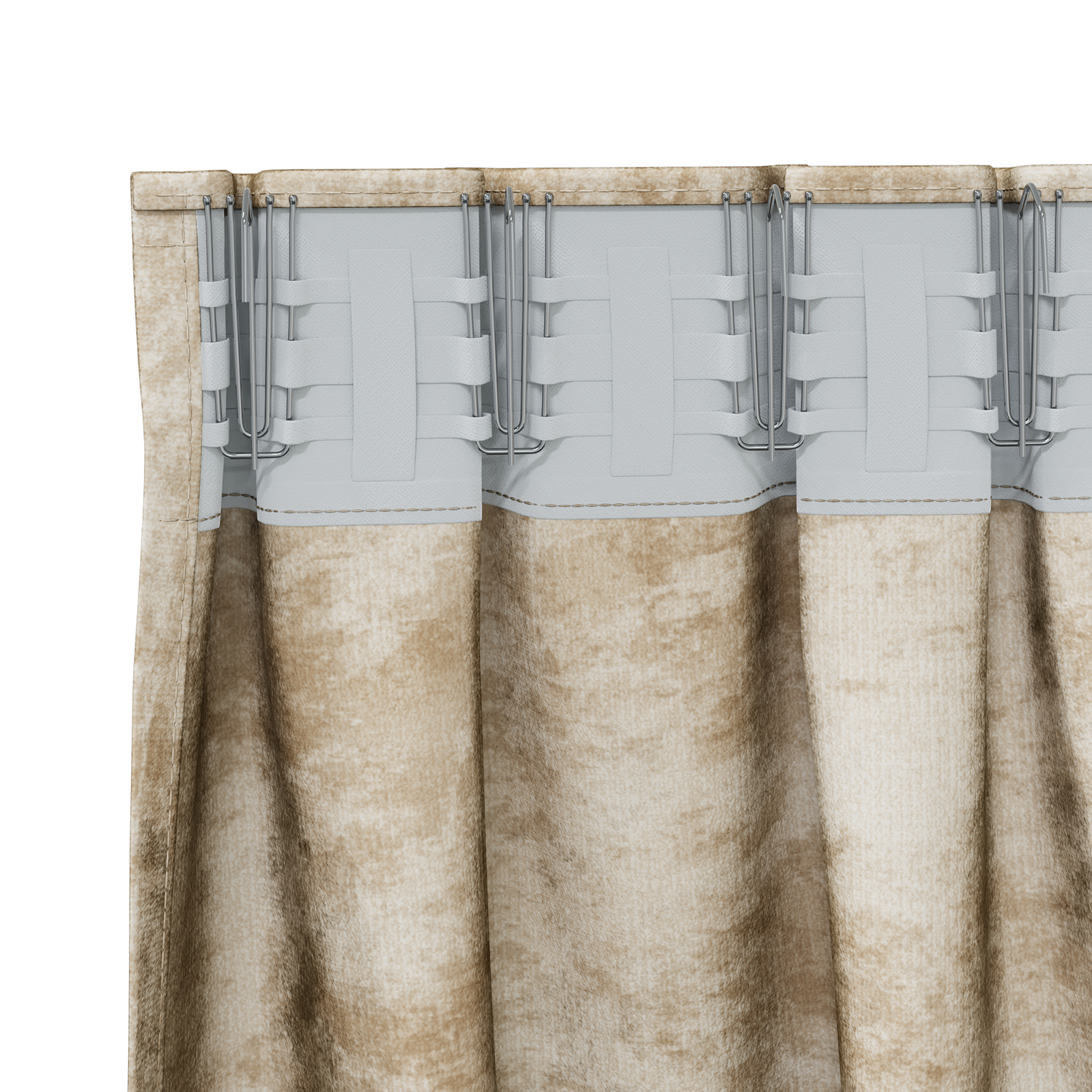 Draperii din Catifea 2 buc cu eyelets Crem 260x140 cm [5]
