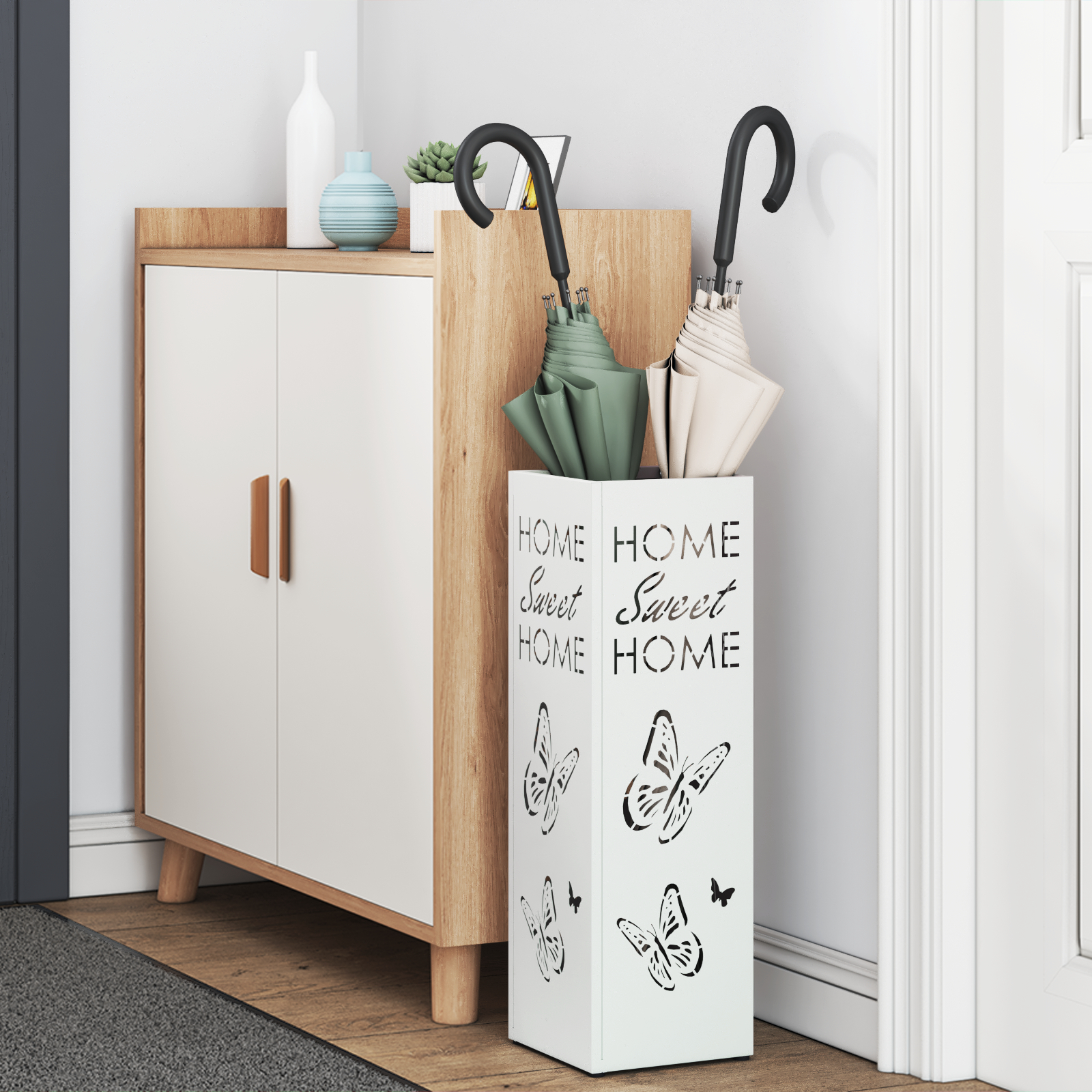 Suport de umbrele Alb Metal Standard Durabil Suport umbrele [2]