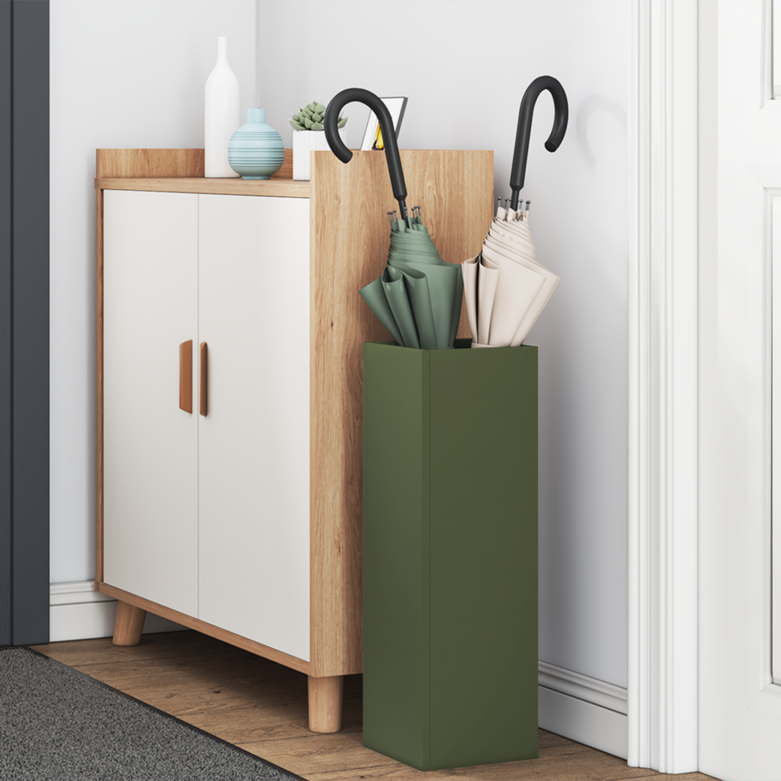 Suport de umbrele Verde Oliv Metal Medie Depozitare [2]