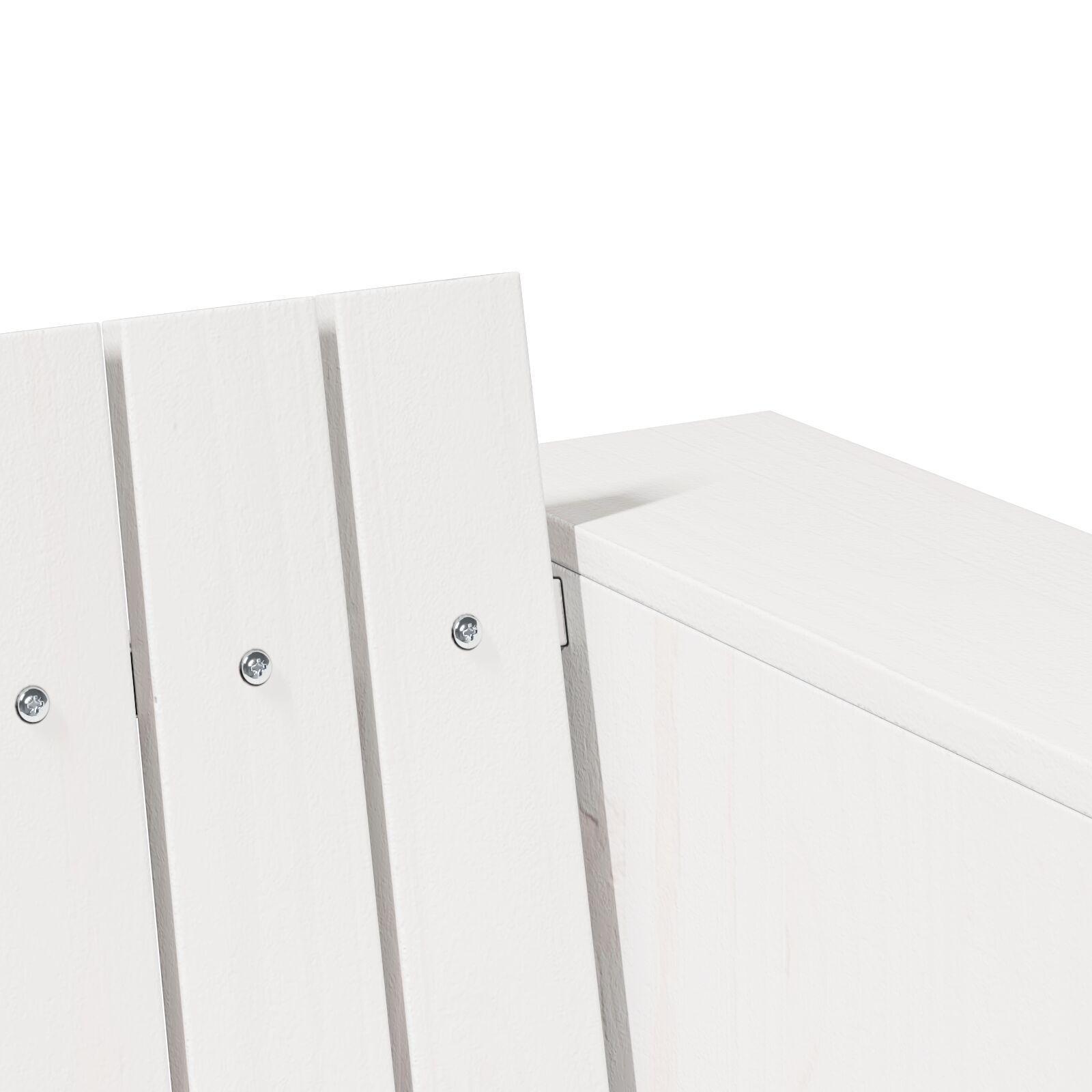 Canapea de grădină 2 locuri 134x60x62 cm Alb Lemn masiv de pin [4]